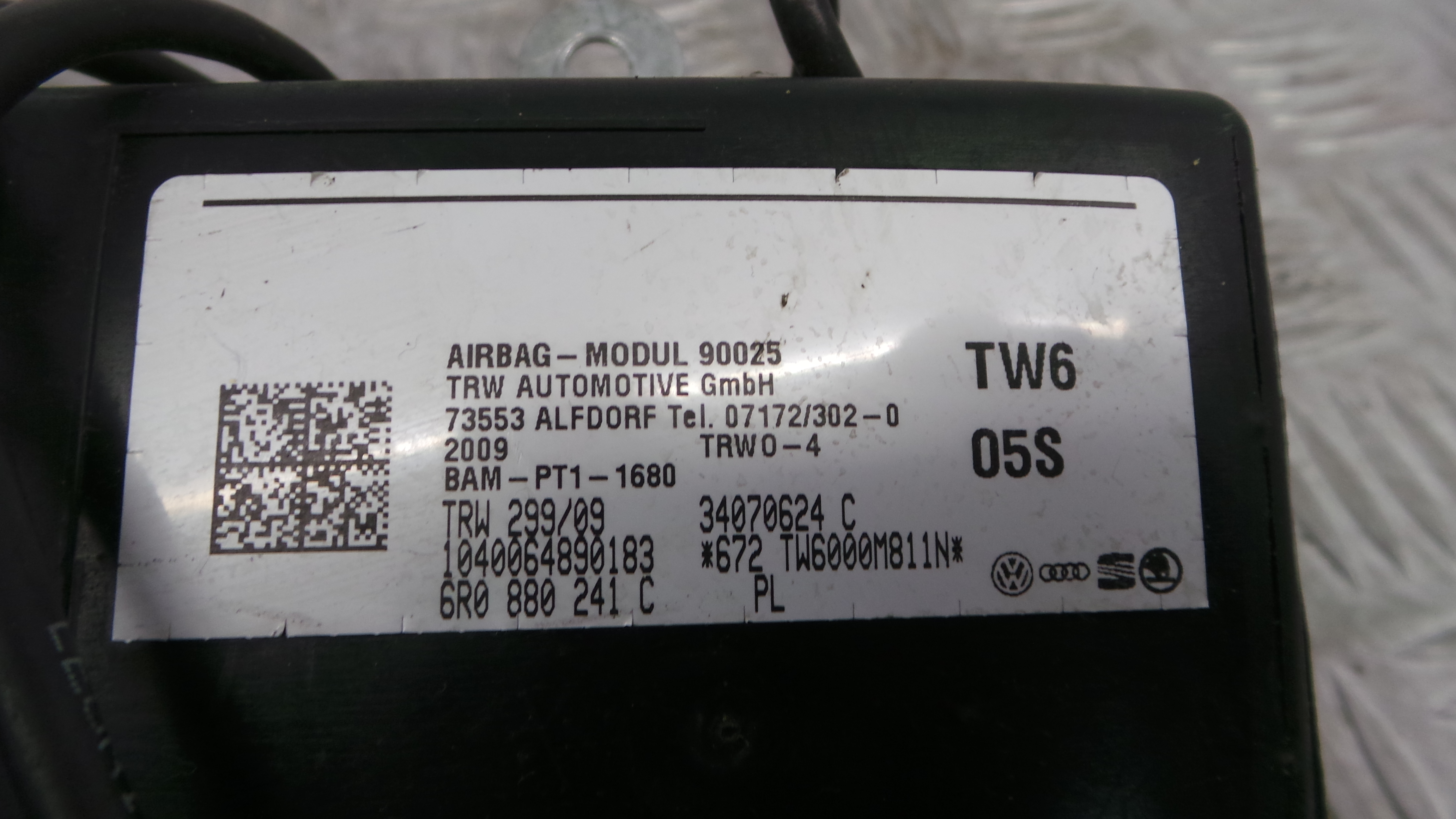 Airbag Banco Esq 6R0880241C - VW POLO V (6R1, 6C1)-37816154