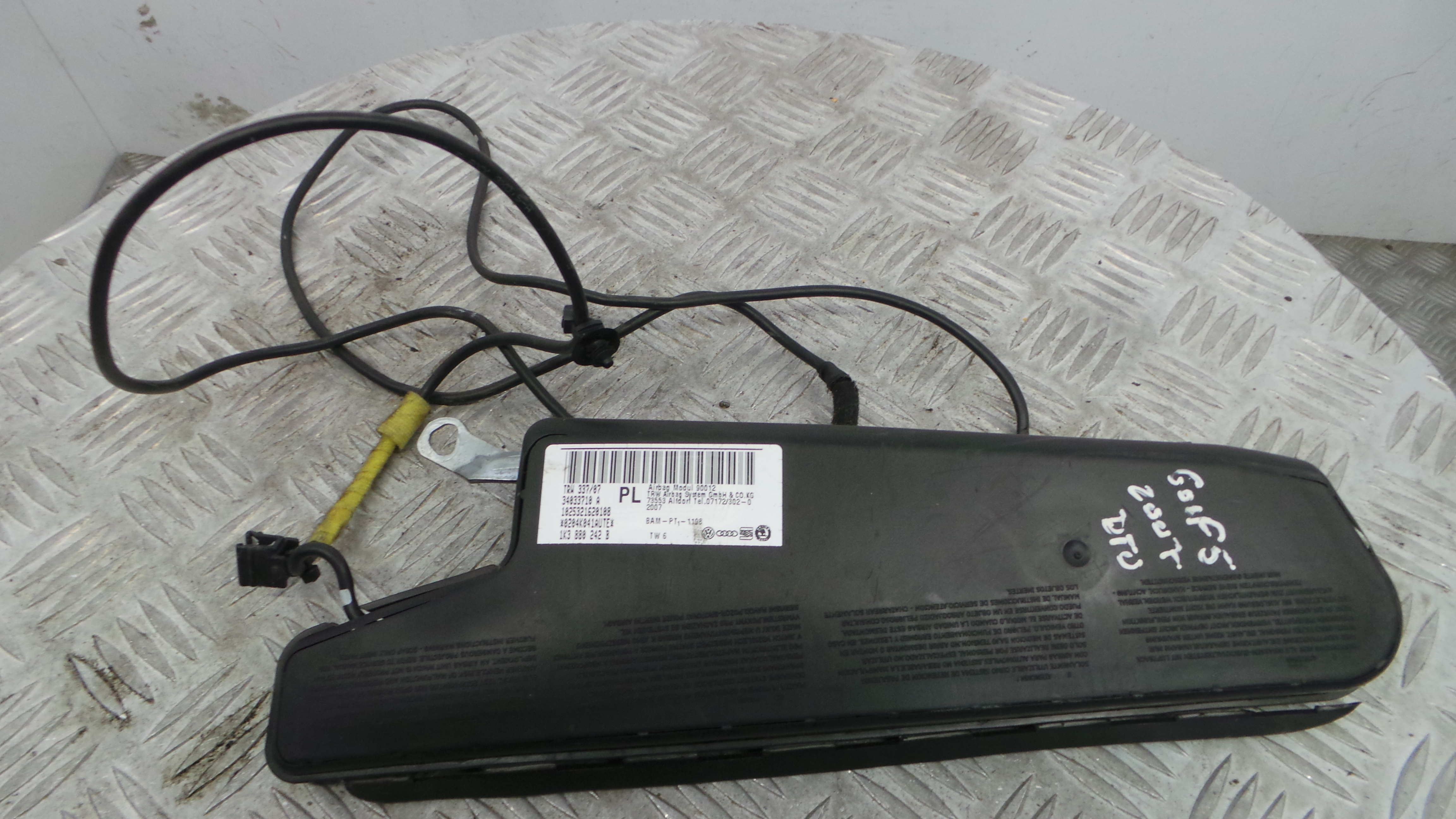 Airbag Banco Dto 1K3880242B - VW GOLF V (1K1)-37816178