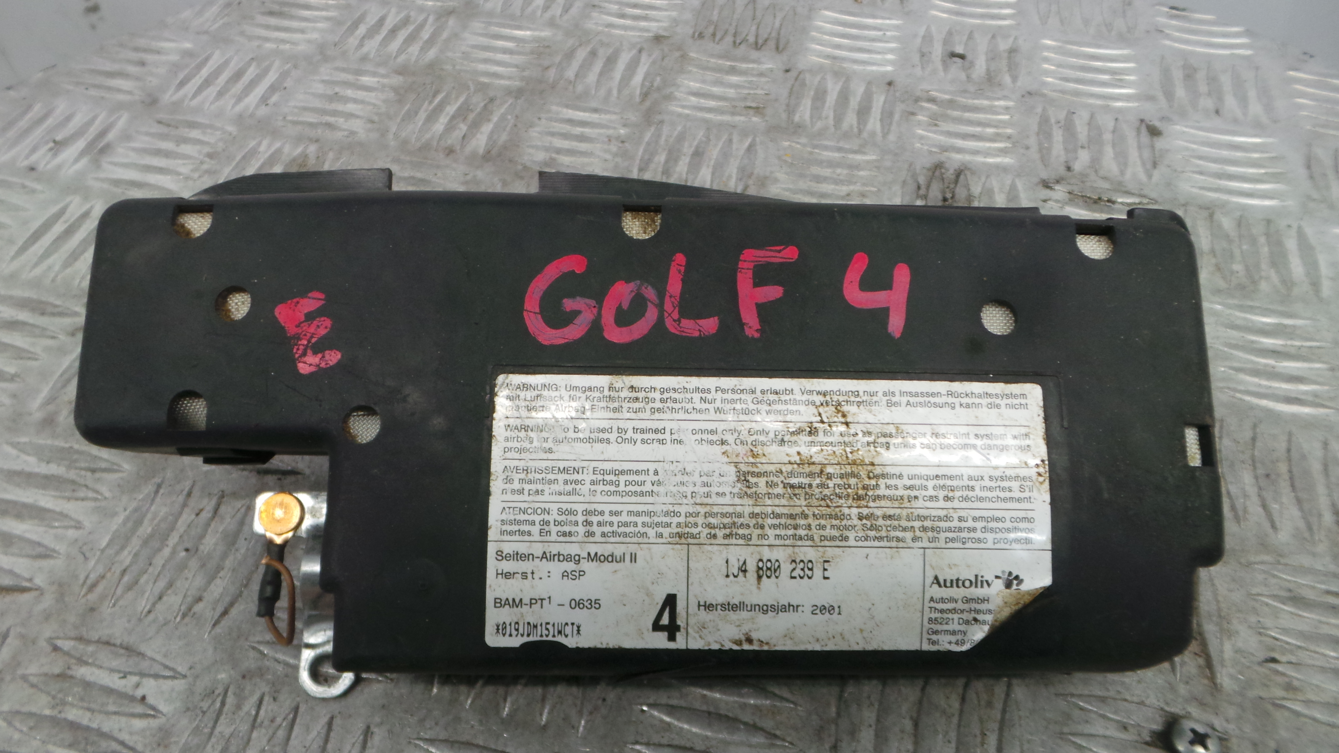 Airbag Banco Esq 1J4880239E - VW GOLF IV (1J1), GOLF Mk IV (1J1)-37816245