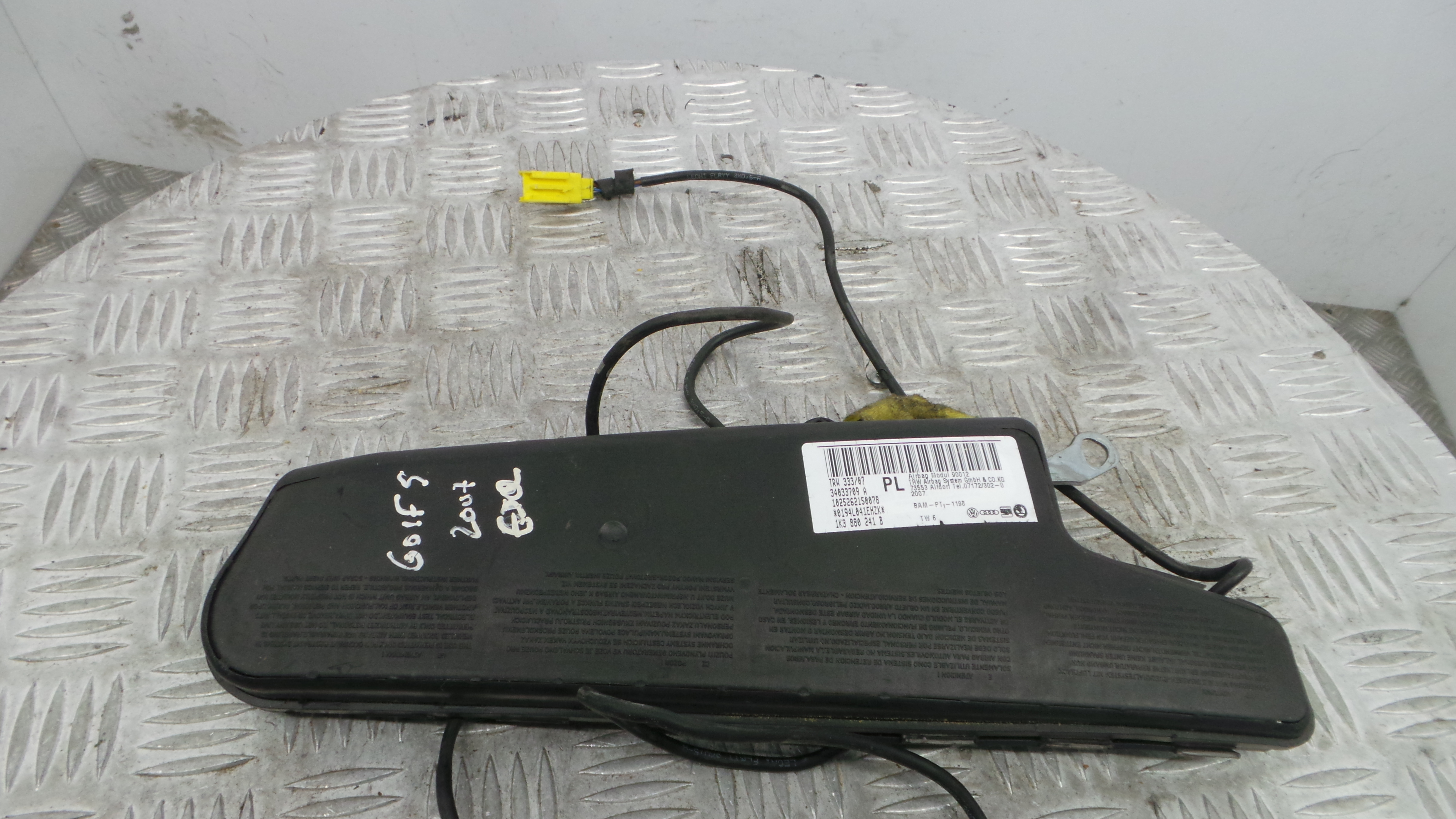 Airbag Banco Esq 1K3880241B - VW GOLF V (1K1)-37816314