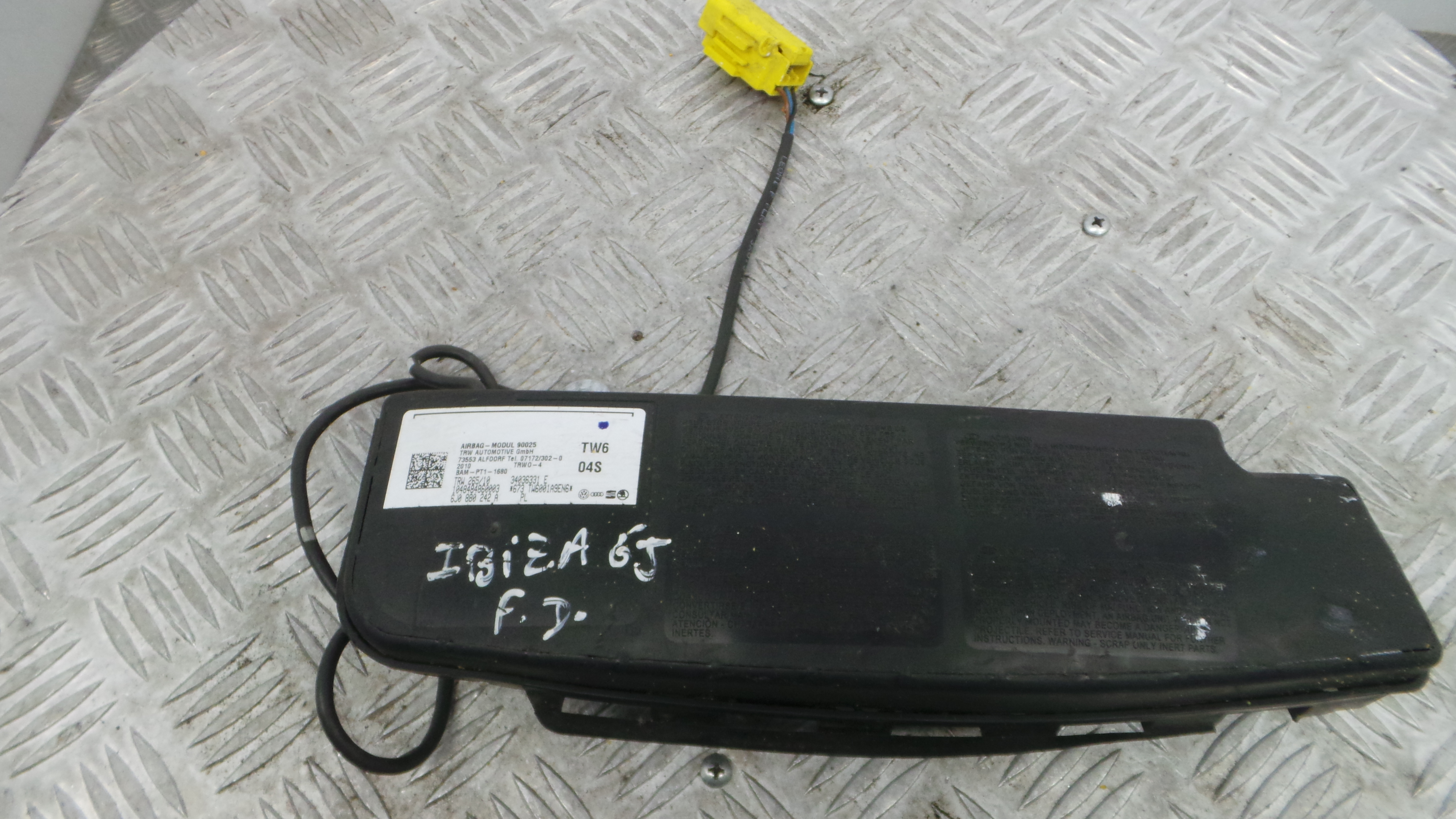 Airbag Banco Dto 6J0880242A - SEAT IBIZA IV (6J5, 6P1), IBIZA Mk IV (6J5, 6P1)-37816383 Airbag Banco Dto 6J0880242A - SEAT IBIZA IV (6J5, 6P1), IBIZA Mk IV (6J5, 6P1)-37816383