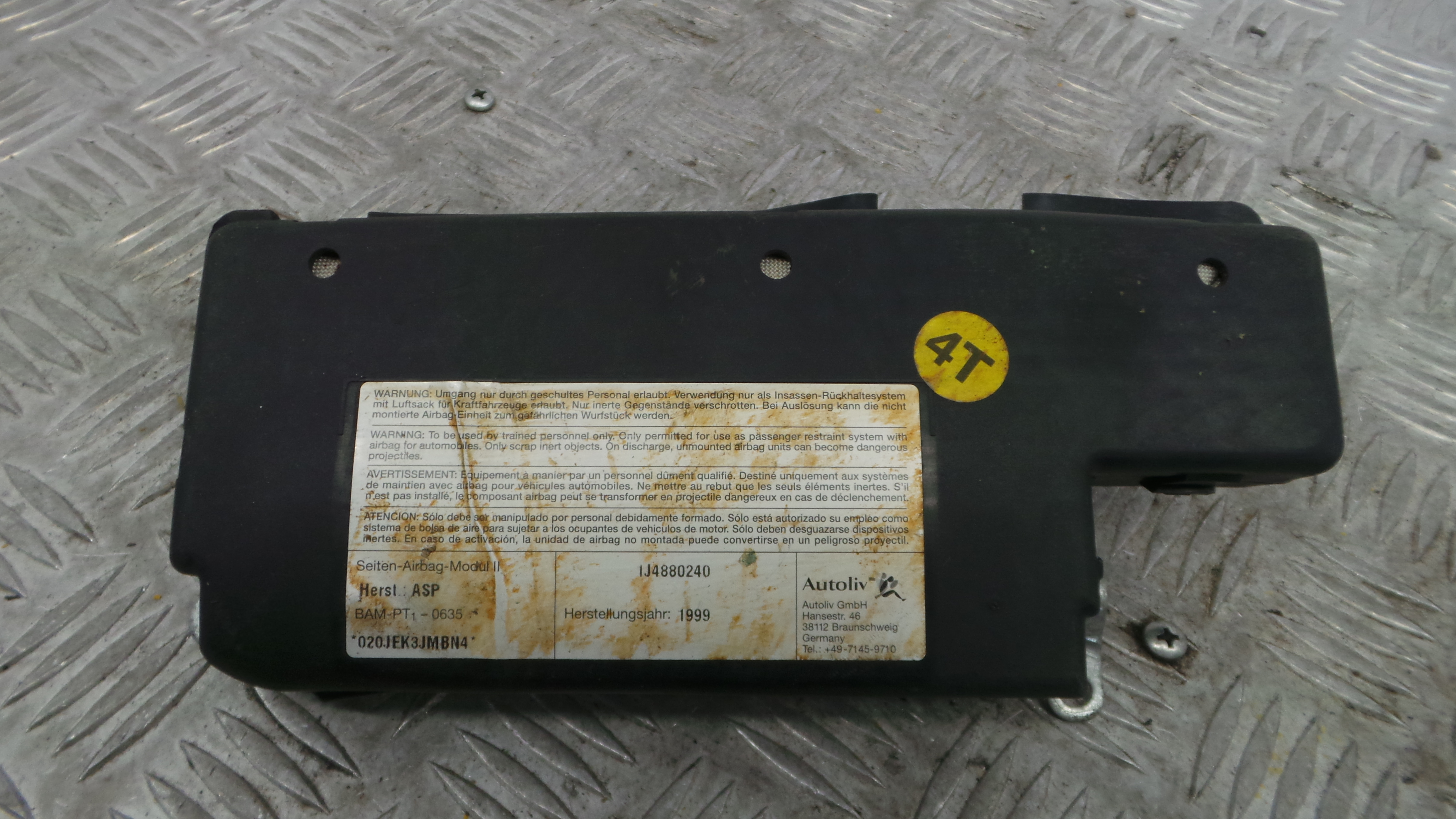 Airbag Banco Dto 1J4880240 - VW BORA I (1J2)-37816407 Airbag Banco Dto 1J4880240 - VW BORA I (1J2)-37816407