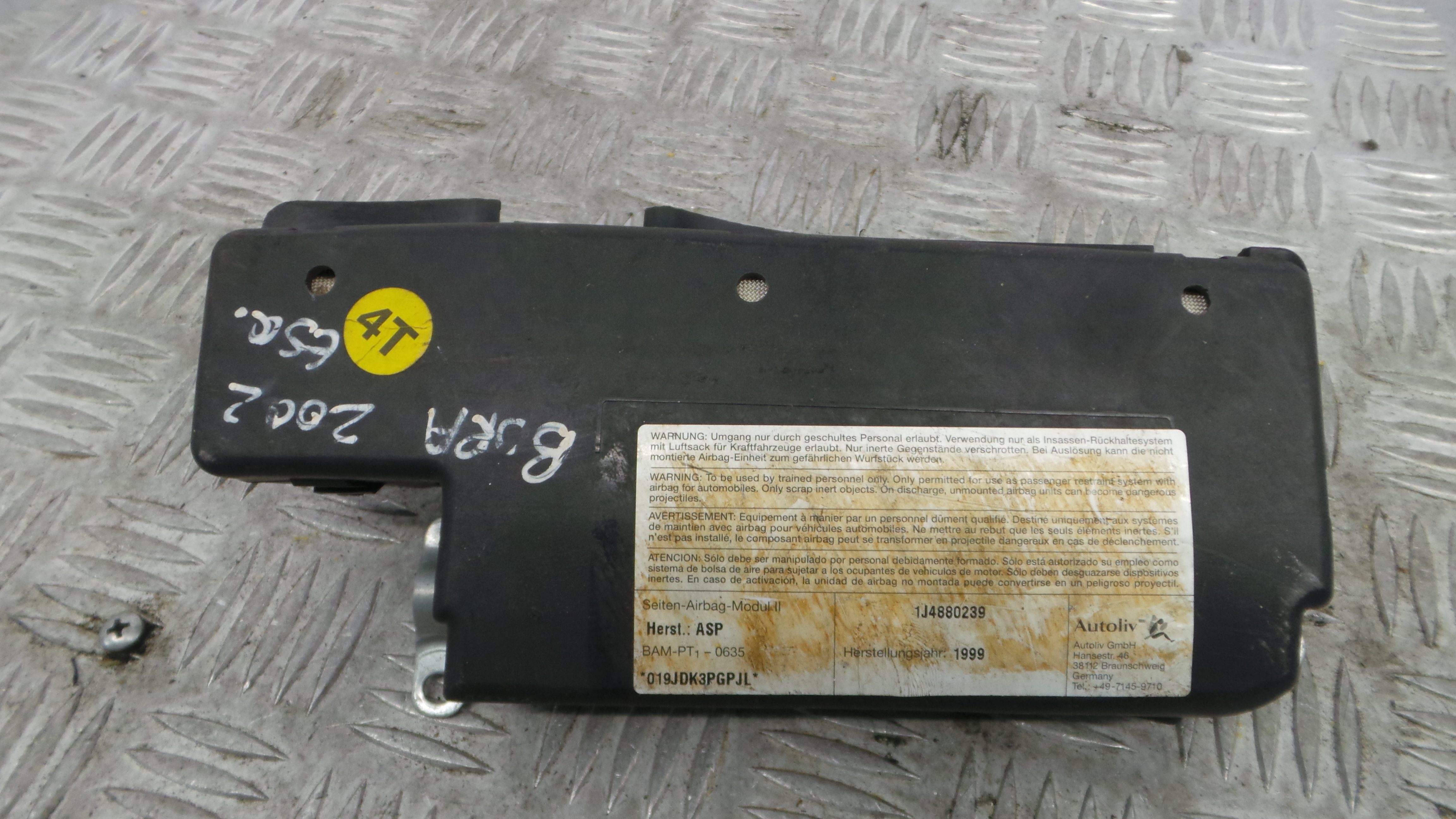 Airbag Banco Esq 1J4880239 - VW BORA I (1J2)-37816422 Airbag Banco Esq 1J4880239 - VW BORA I (1J2)-37816422