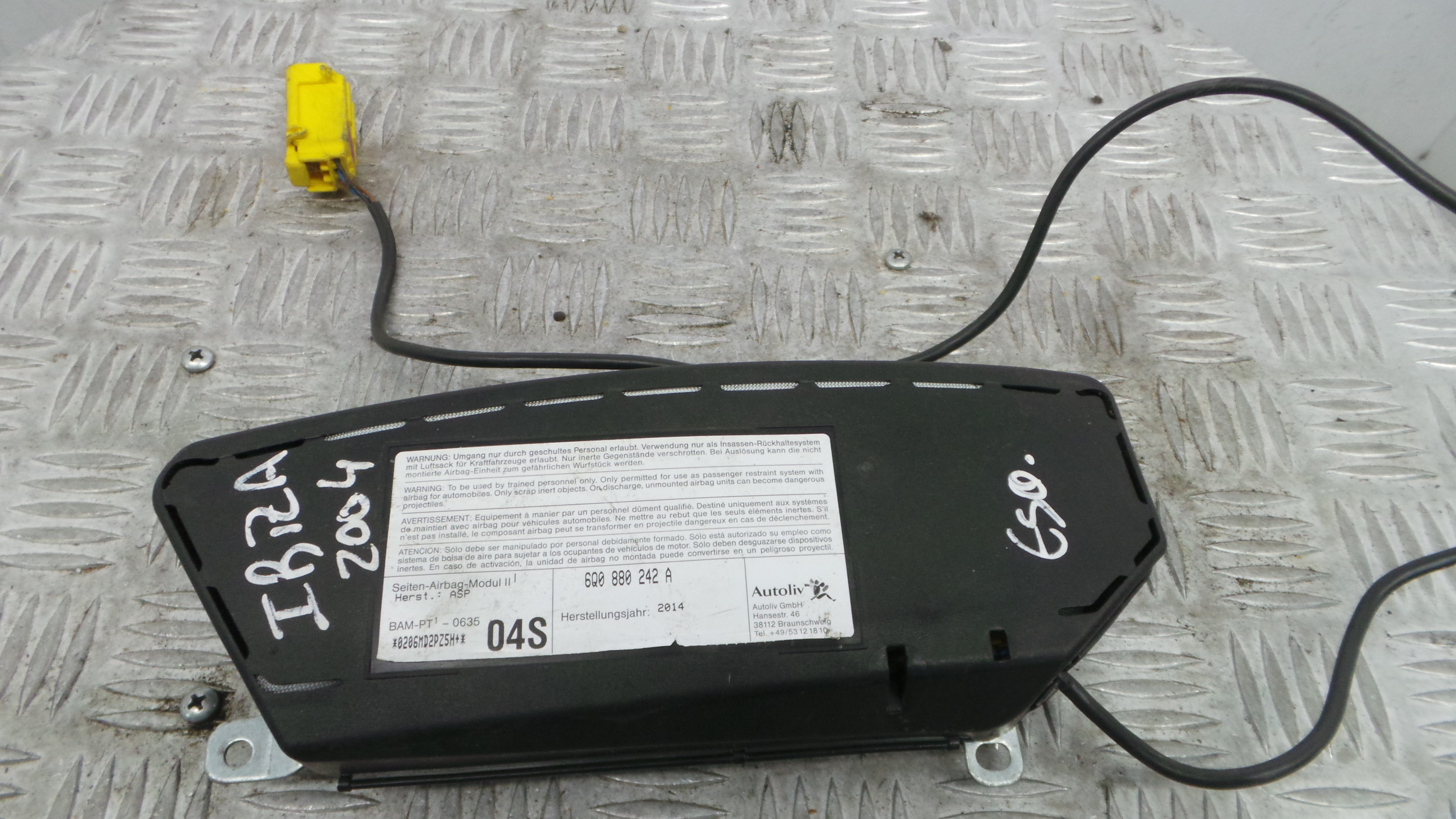 Airbag Banco Esq 6Q0880242A - SEAT IBIZA III (6L1), IBIZA Mk III (6L1)-37816428 Airbag Banco Esq 6Q0880242A - SEAT IBIZA III (6L1), IBIZA Mk III (6L1)-37816428