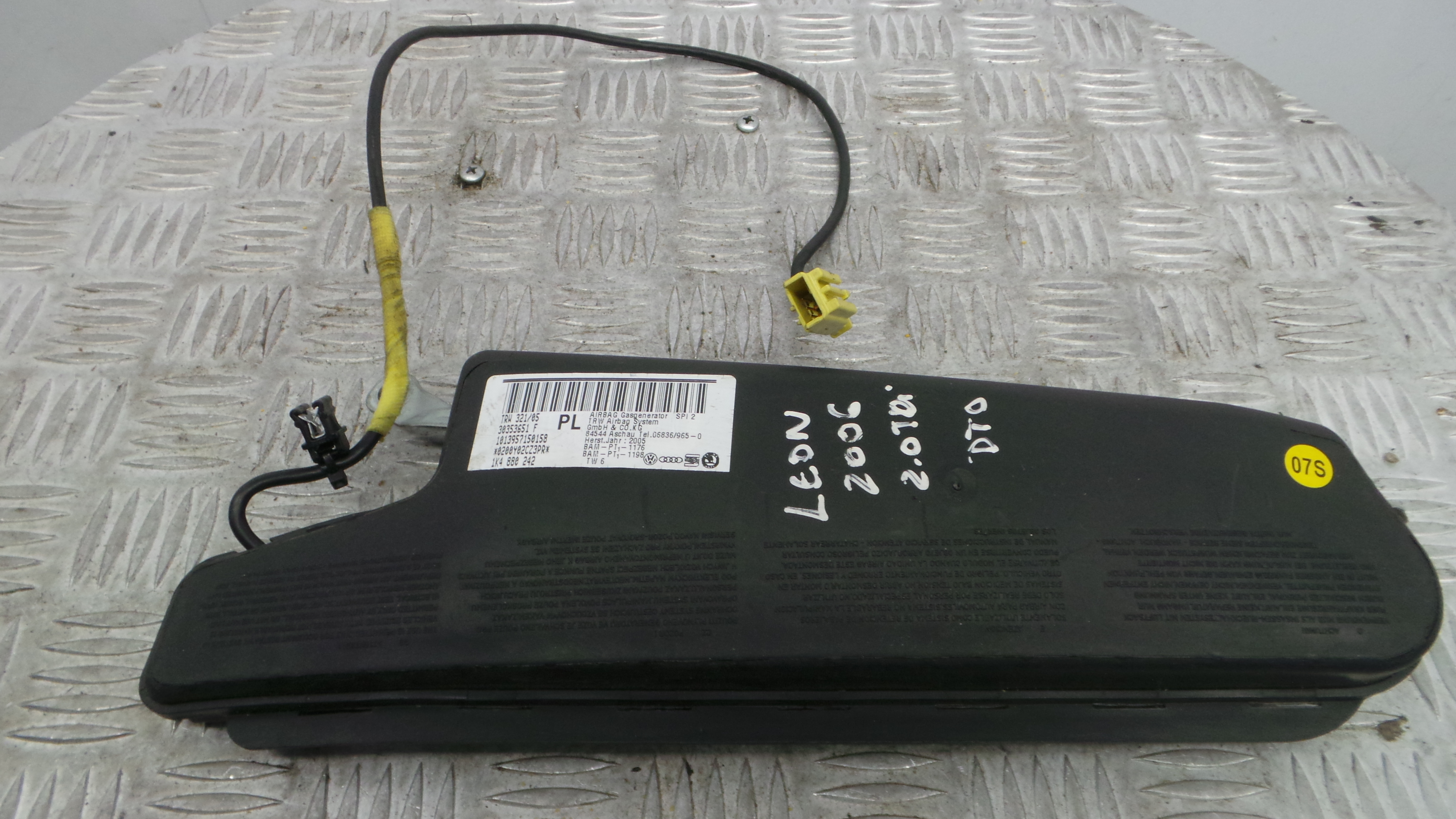 Airbag Banco Dto 1K4880242 - SEAT LEON (1P1)-37816479 Airbag Banco Dto 1K4880242 - SEAT LEON (1P1)-37816479