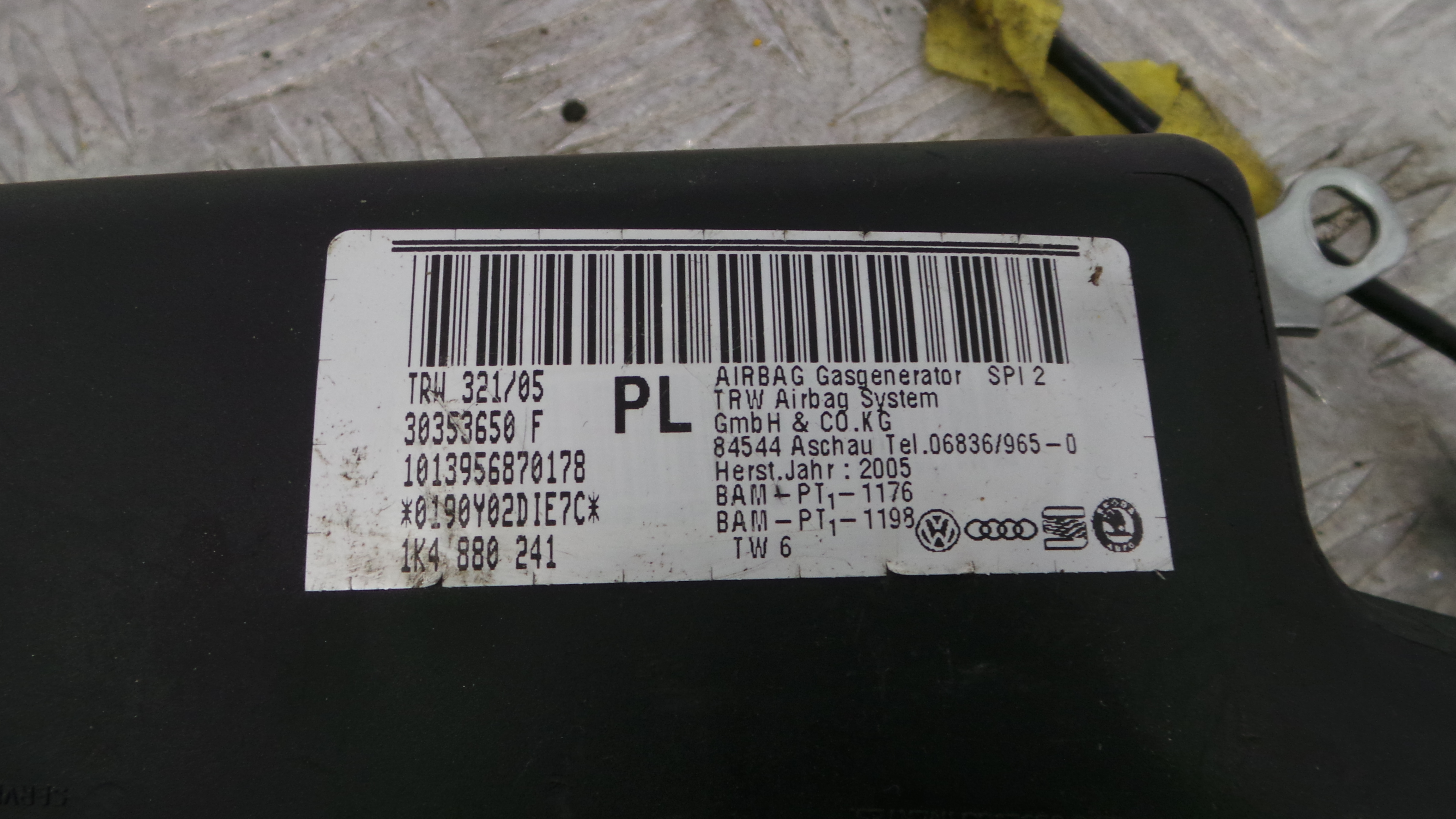 Airbag Banco Esq 1K4880241 - SEAT LEON (1P1)-37816482