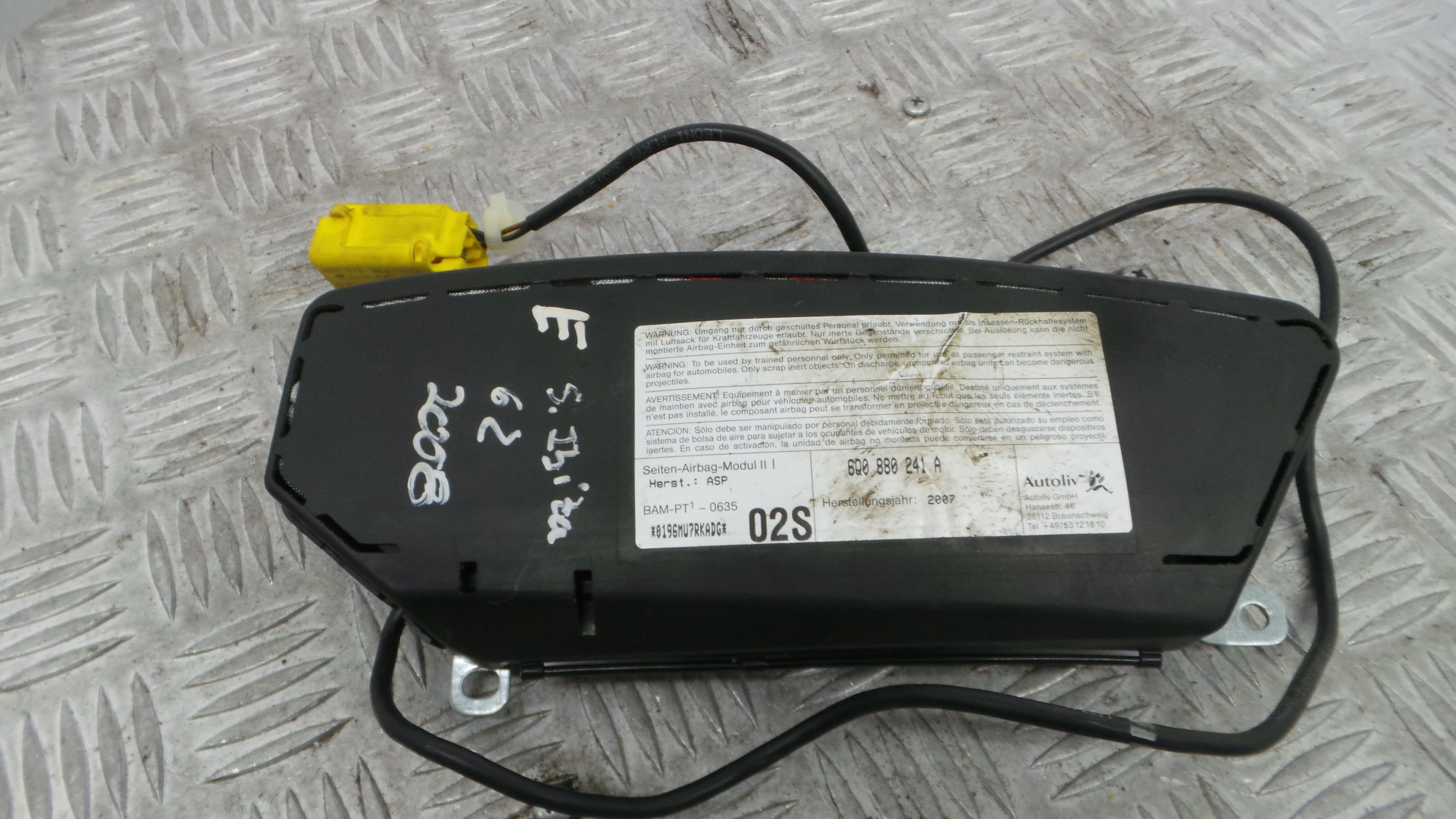 Airbag Banco Esq 6Q0880241A - SEAT IBIZA IV (6J5, 6P1), IBIZA Mk IV (6J5, 6P1)-37816491 Airbag Banco Esq 6Q0880241A - SEAT IBIZA IV (6J5, 6P1), IBIZA Mk IV (6J5, 6P1)-37816491