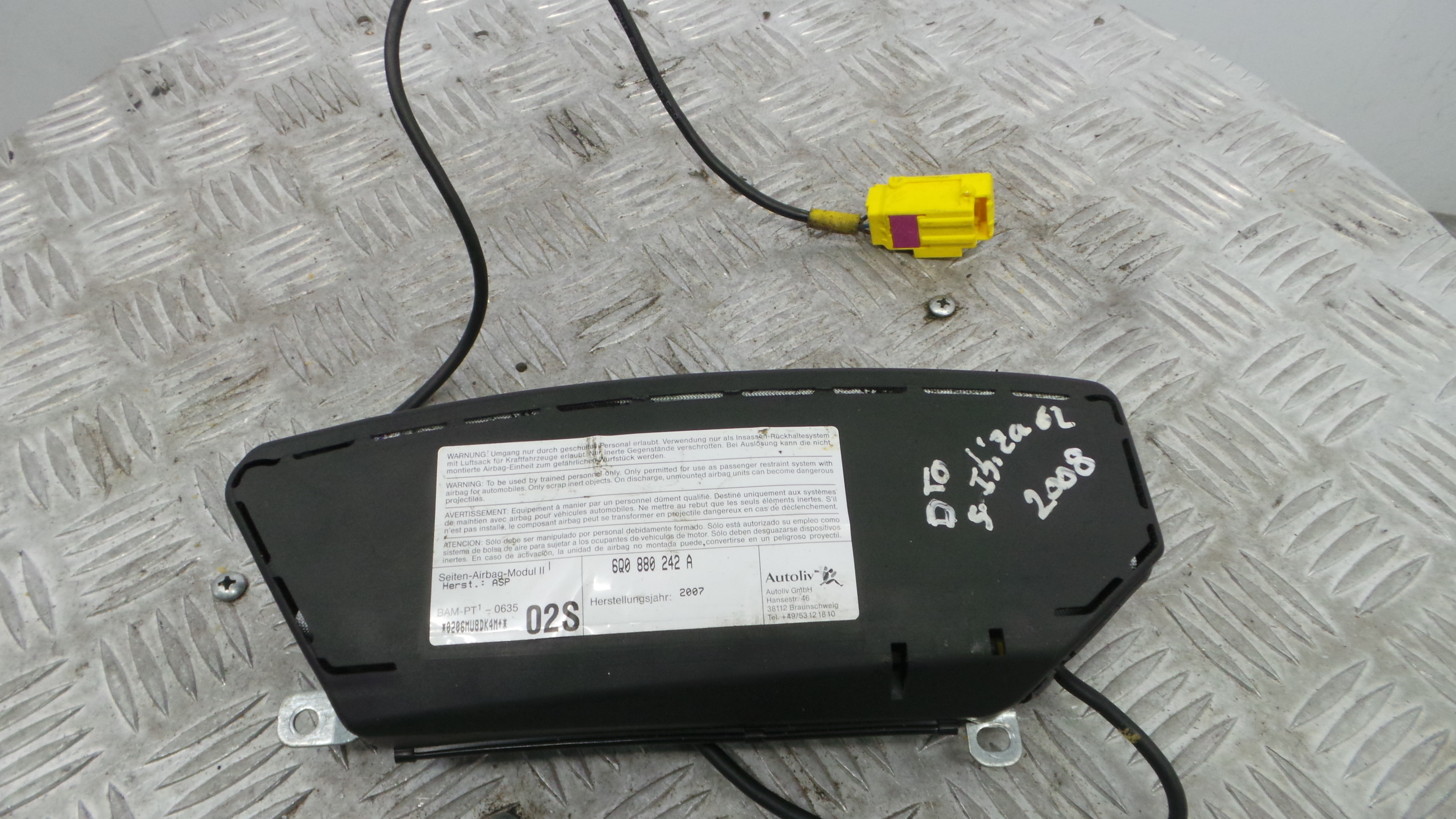 Airbag Banco Dto 6Q0880242A - SEAT IBIZA IV (6J5, 6P1), IBIZA Mk IV (6J5, 6P1)-37816500 Airbag Banco Dto 6Q0880242A - SEAT IBIZA IV (6J5, 6P1), IBIZA Mk IV (6J5, 6P1)-37816500