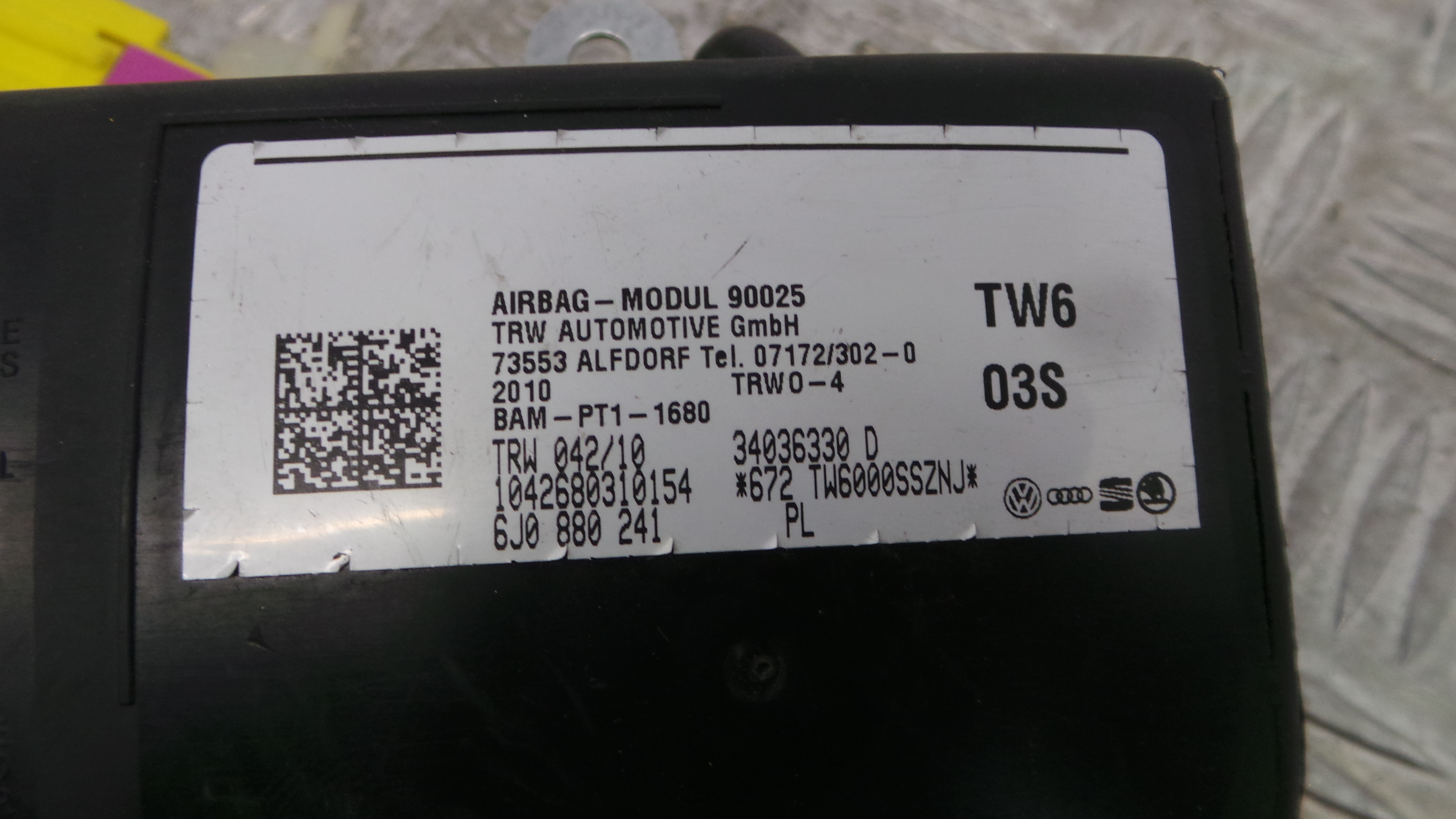 Airbag Banco Esq 6J0880241 - SEAT IBIZA IV (6J5, 6P1), IBIZA Mk IV (6J5, 6P1)-37816503