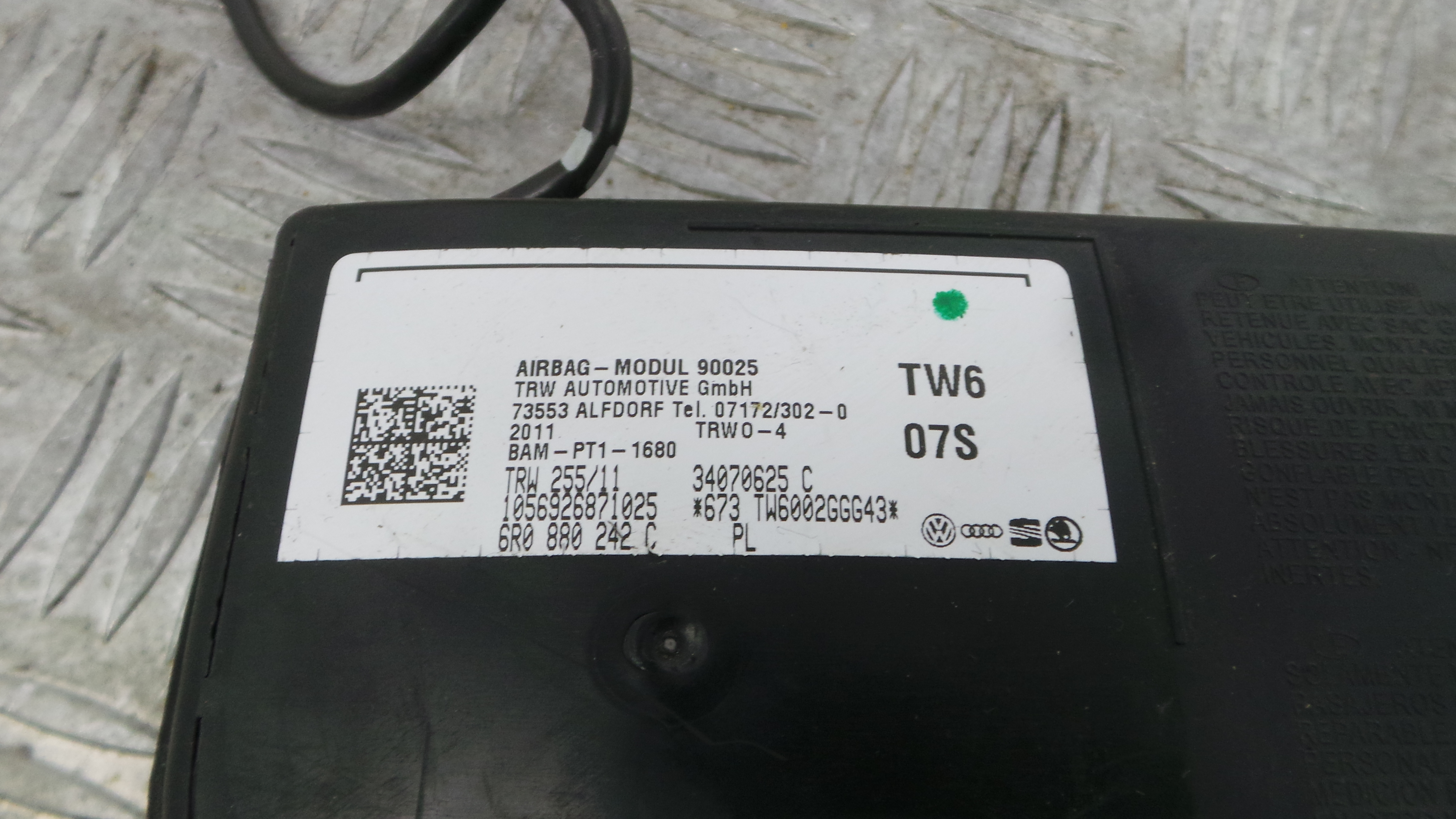 Airbag Banco Dto 6R0880242C - SEAT IBIZA IV (6J5, 6P1), IBIZA Mk IV (6J5, 6P1)-37816510