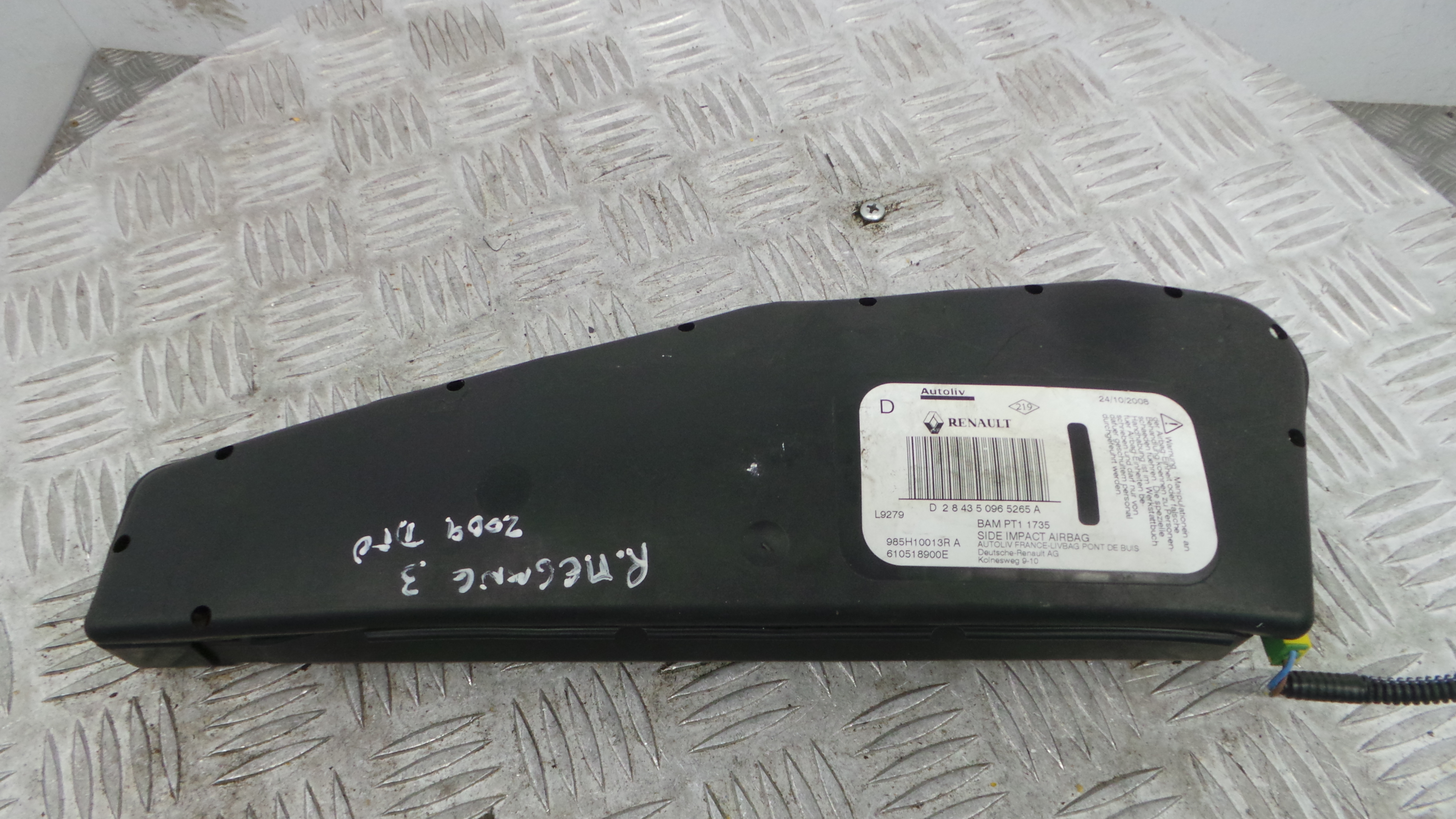 Airbag Banco Dto 610518900E - RENAULT MEGANE III Hatchback (BZ0/1_, B3_)-37816645 Airbag Banco Dto 610518900E - RENAULT MEGANE III Hatchback (BZ0/1_, B3_)-37816645