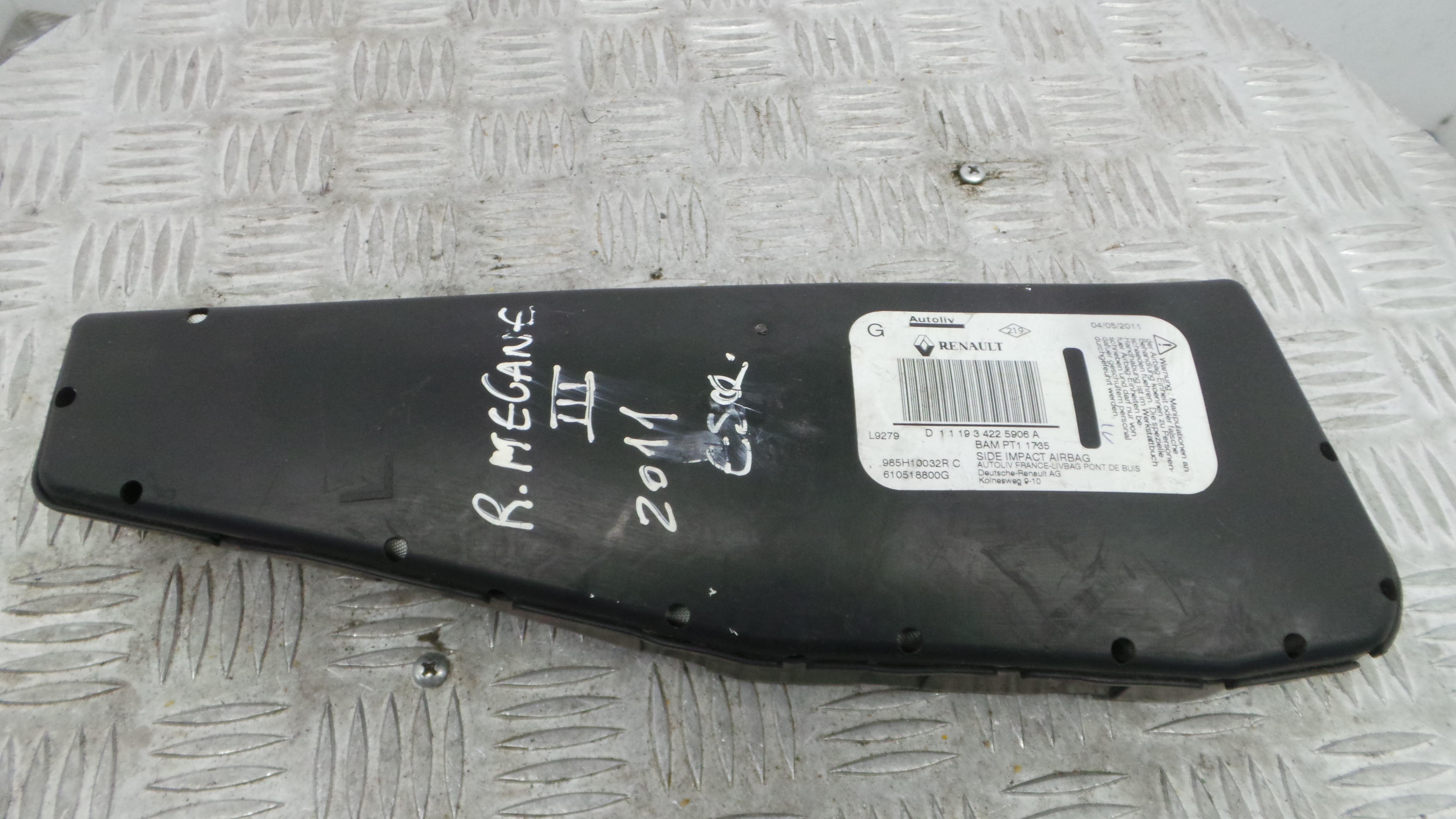 Airbag Banco Esq 610518800G - RENAULT MEGANE III Hatchback (BZ0/1_, B3_)-37816660 Airbag Banco Esq 610518800G - RENAULT MEGANE III Hatchback (BZ0/1_, B3_)-37816660