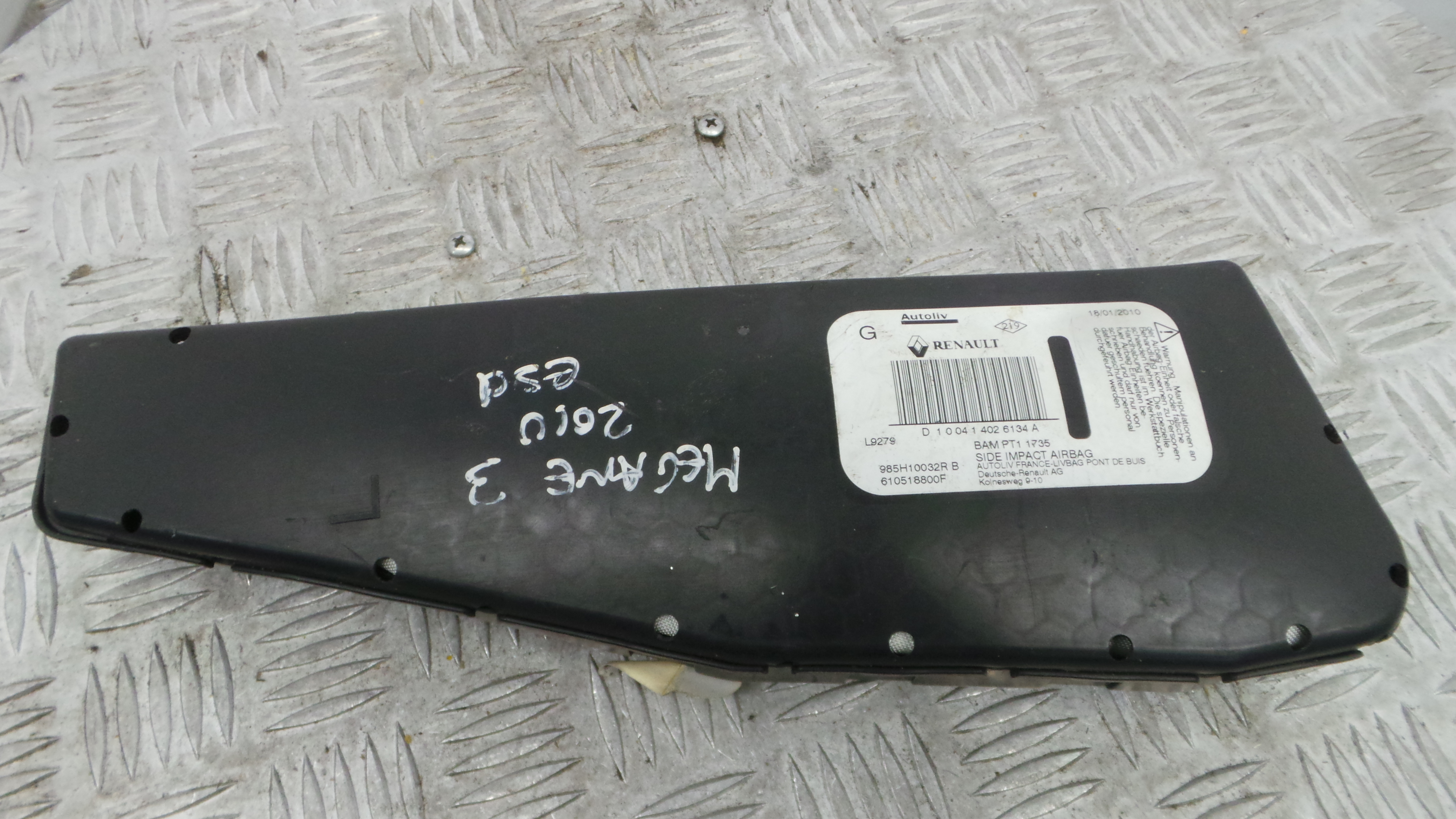 Airbag Banco Esq 610518800F - RENAULT MEGANE III Hatchback (BZ0/1_, B3_)-37816690 Airbag Banco Esq 610518800F - RENAULT MEGANE III Hatchback (BZ0/1_, B3_)-37816690