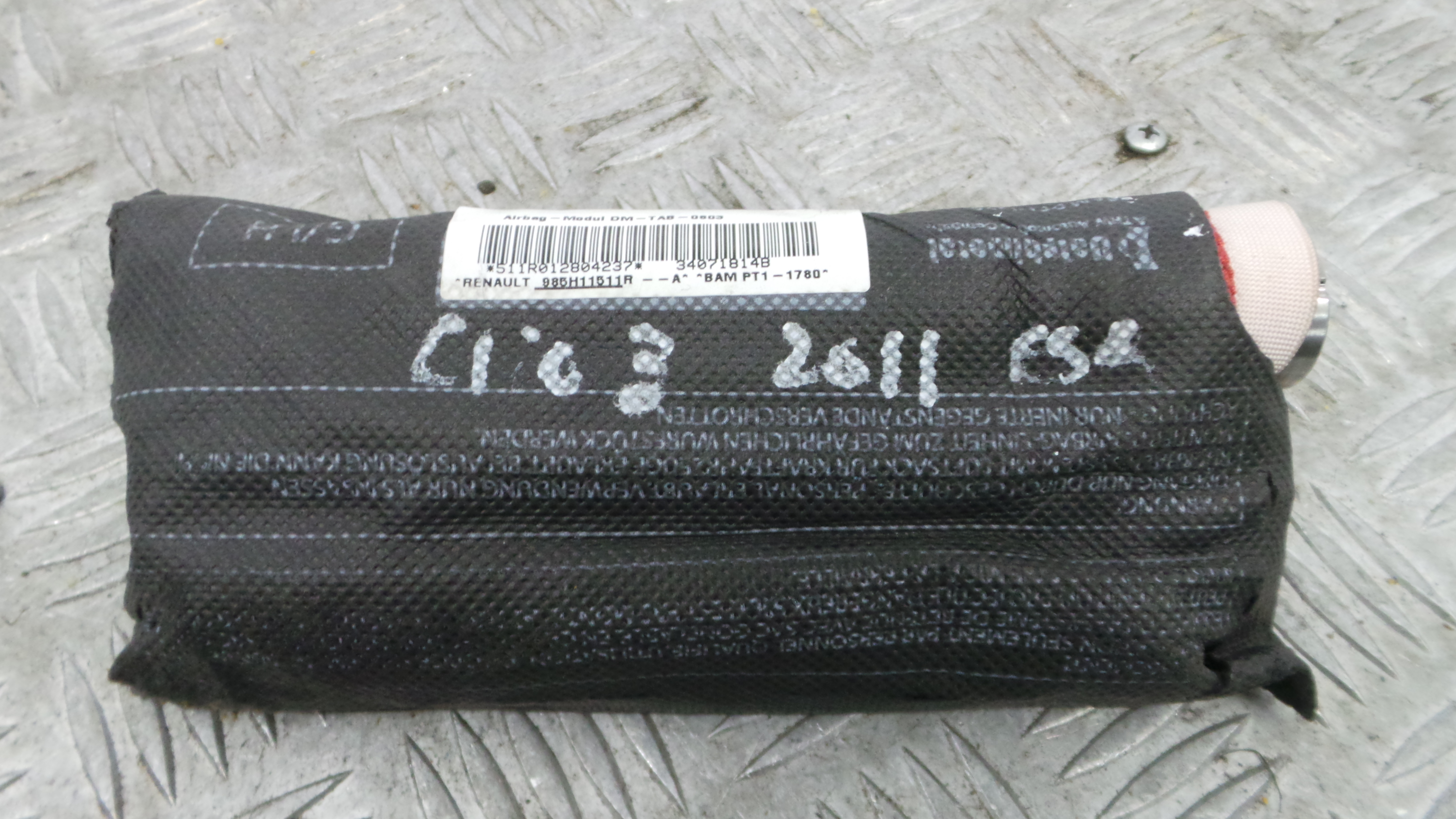 Airbag Banco Esq 985H11511R - RENAULT CLIO III (BR0/1, CR0/1)-37816699 Airbag Banco Esq 985H11511R - RENAULT CLIO III (BR0/1, CR0/1)-37816699