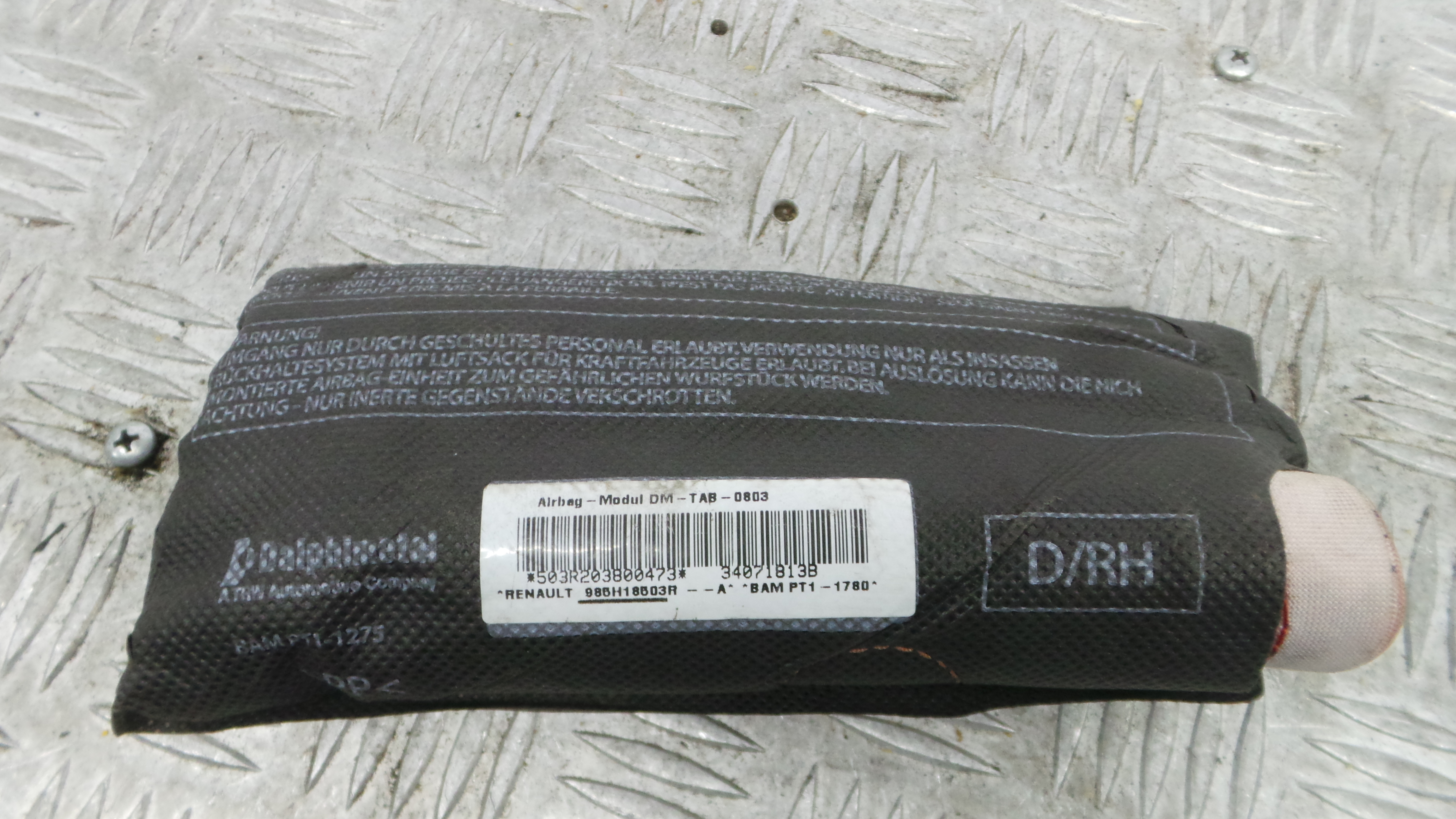 Airbag Banco Dto 985H18503R - RENAULT CLIO III (BR0/1, CR0/1)-37816702 Airbag Banco Dto 985H18503R - RENAULT CLIO III (BR0/1, CR0/1)-37816702