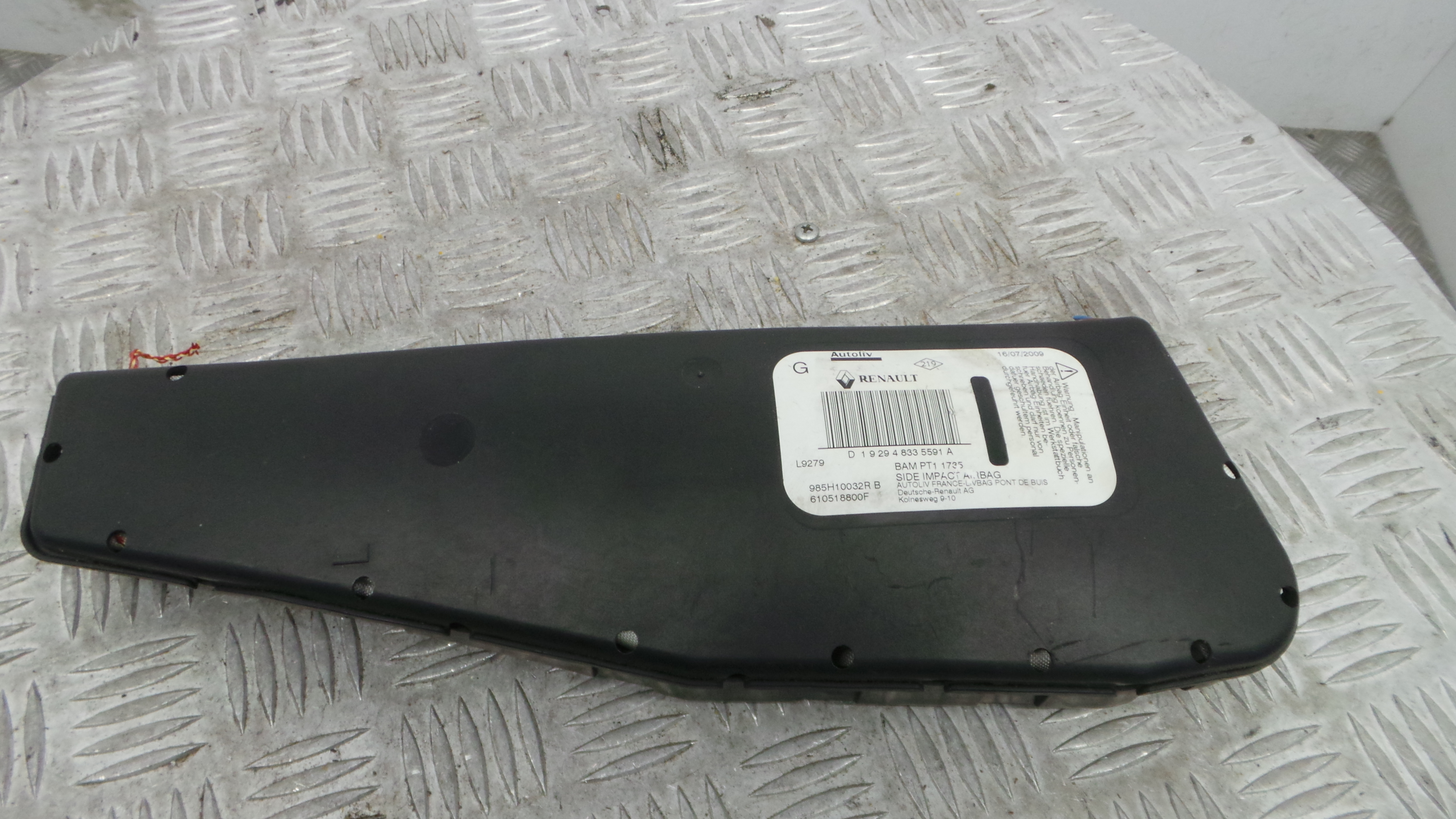 Airbag Banco Esq 610518800F - RENAULT MEGANE III Hatchback (BZ0/1_, B3_)-37819946 Airbag Banco Esq 610518800F - RENAULT MEGANE III Hatchback (BZ0/1_, B3_)-37819946