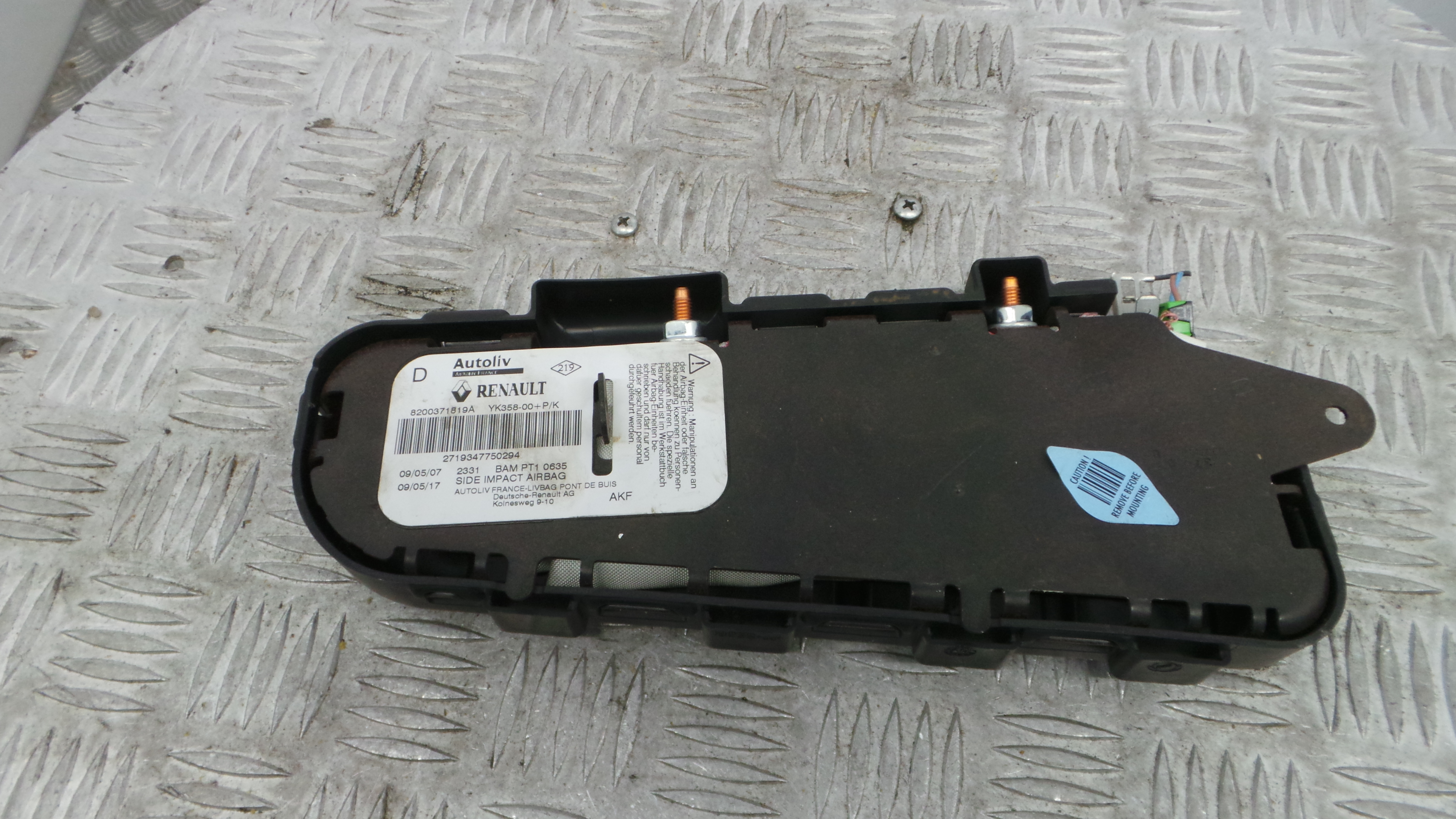 Airbag Banco Dto 8200371819A - RENAULT SCÉNIC II (JM0/1_)-37819991 Airbag Banco Dto 8200371819A - RENAULT SCÉNIC II (JM0/1_)-37819991