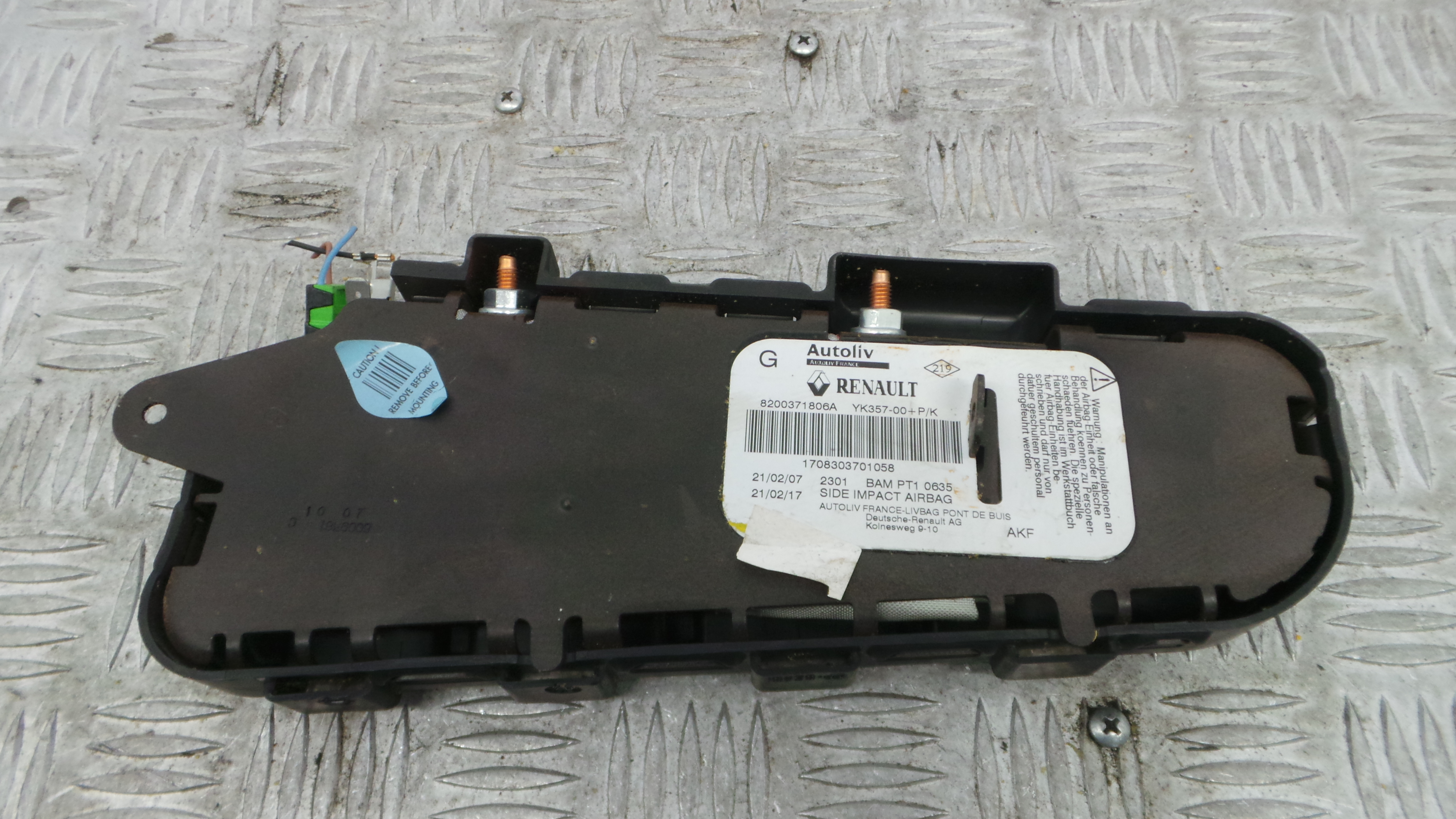Airbag Banco Esq 8200371806A - RENAULT SCÉNIC II (JM0/1_)-37820061 Airbag Banco Esq 8200371806A - RENAULT SCÉNIC II (JM0/1_)-37820061