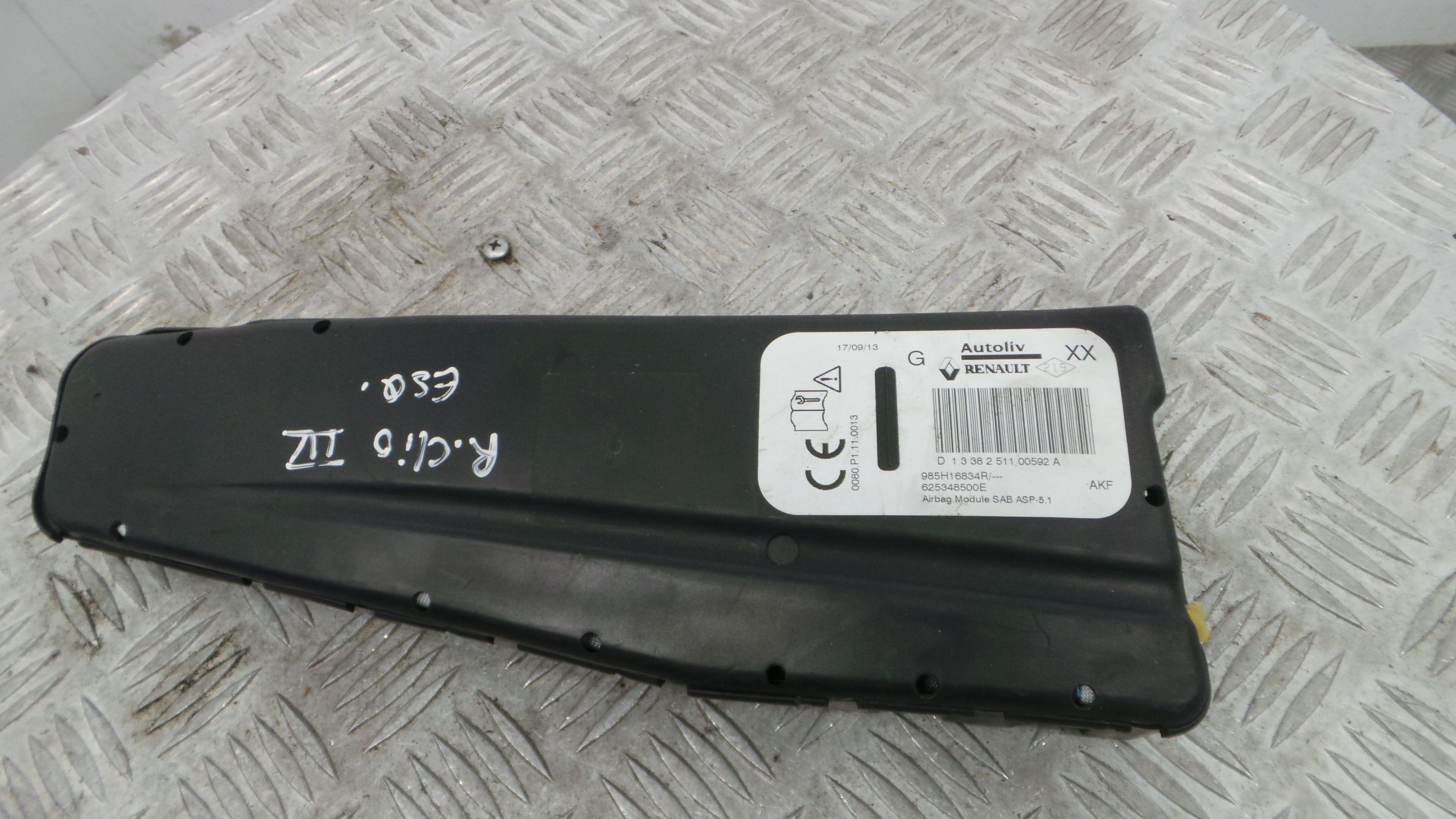 Airbag Banco Esq 625348500E - RENAULT CLIO IV (BH_)-37820076 Airbag Banco Esq 625348500E - RENAULT CLIO IV (BH_)-37820076