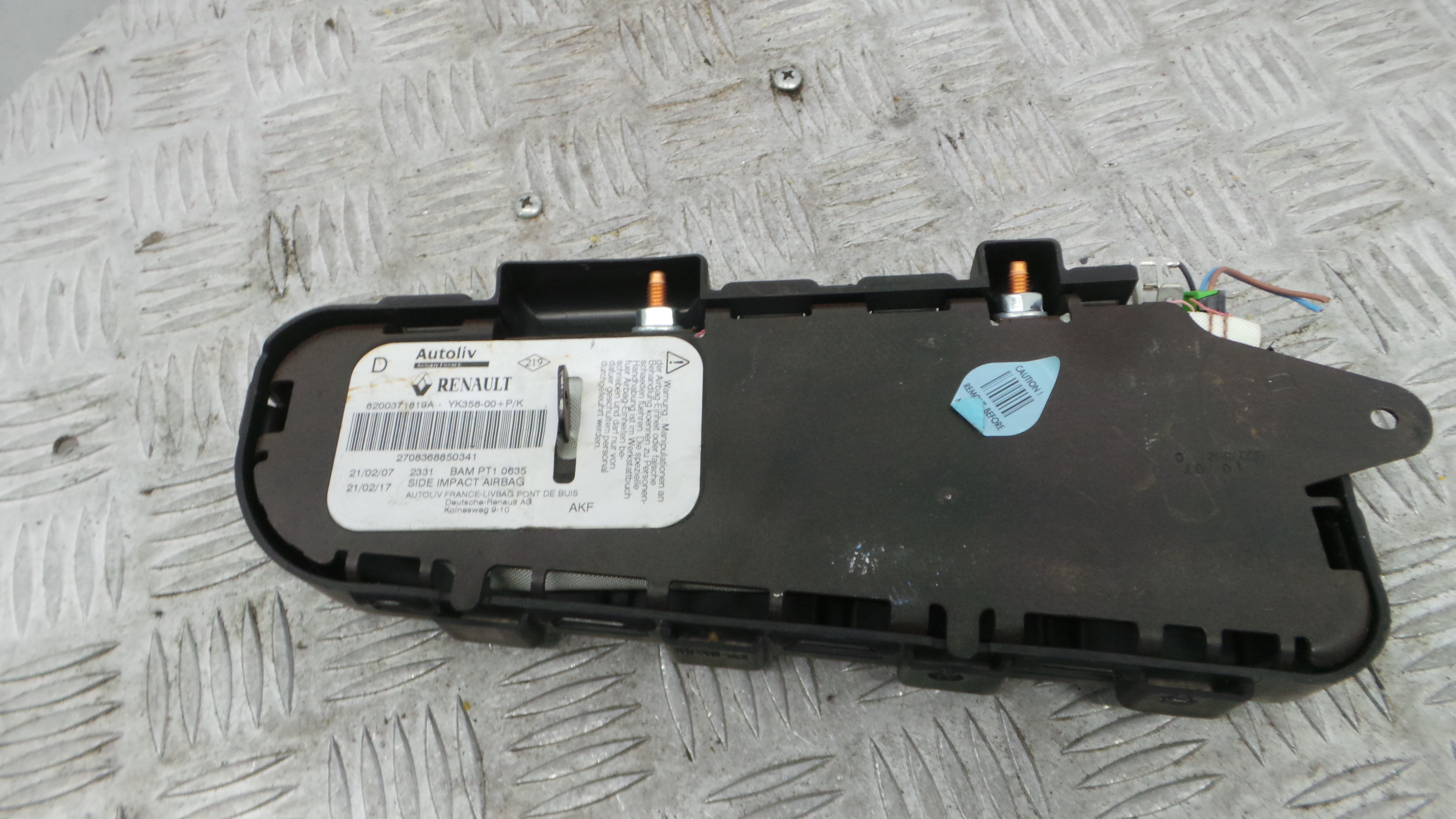 Airbag Banco Dto 8200371819A - RENAULT SCÉNIC II (JM0/1_)-37820096 Airbag Banco Dto 8200371819A - RENAULT SCÉNIC II (JM0/1_)-37820096