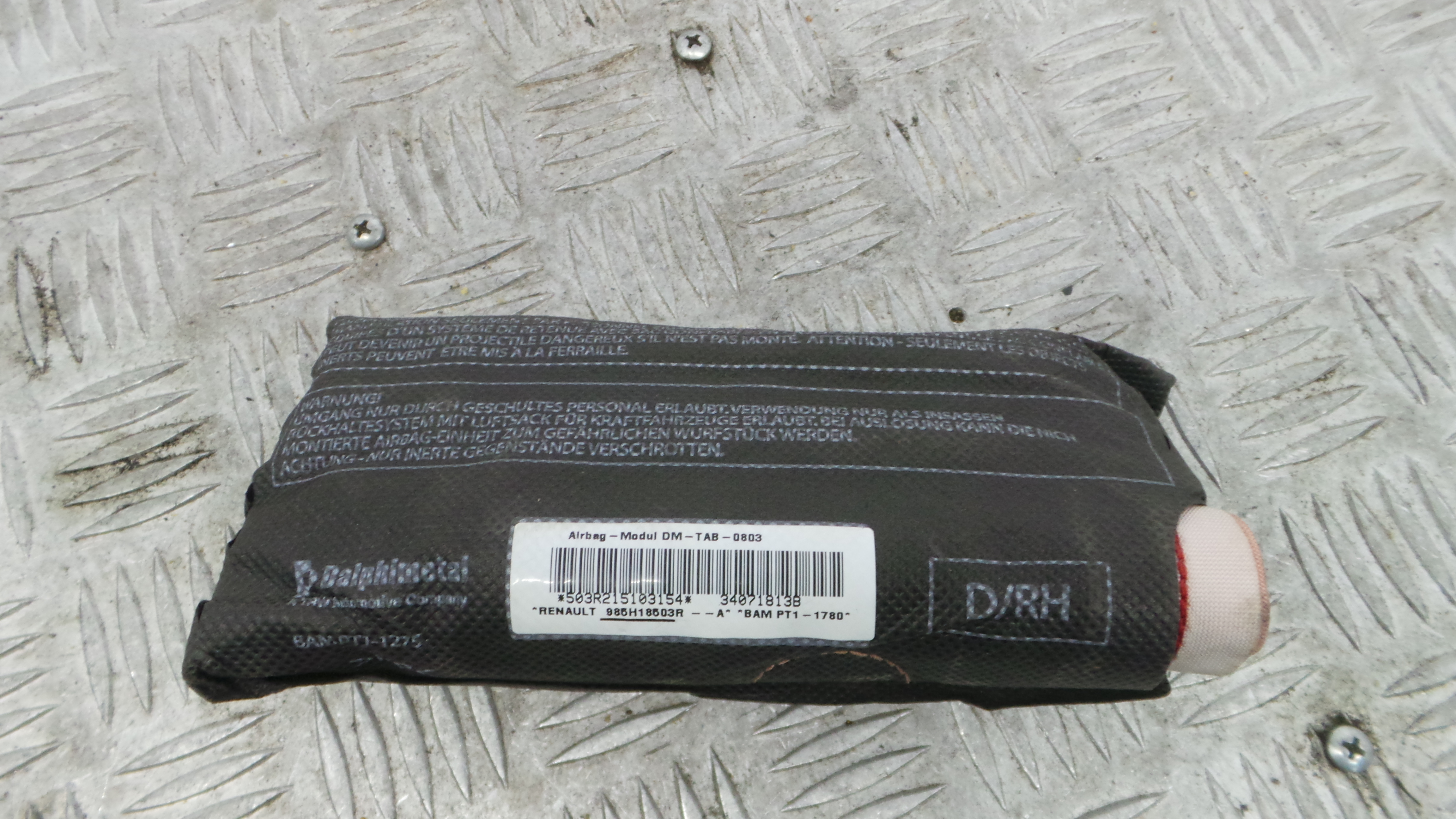 Airbag Banco Dto 985H18503R - RENAULT CLIO III (BR0/1, CR0/1)-37820132