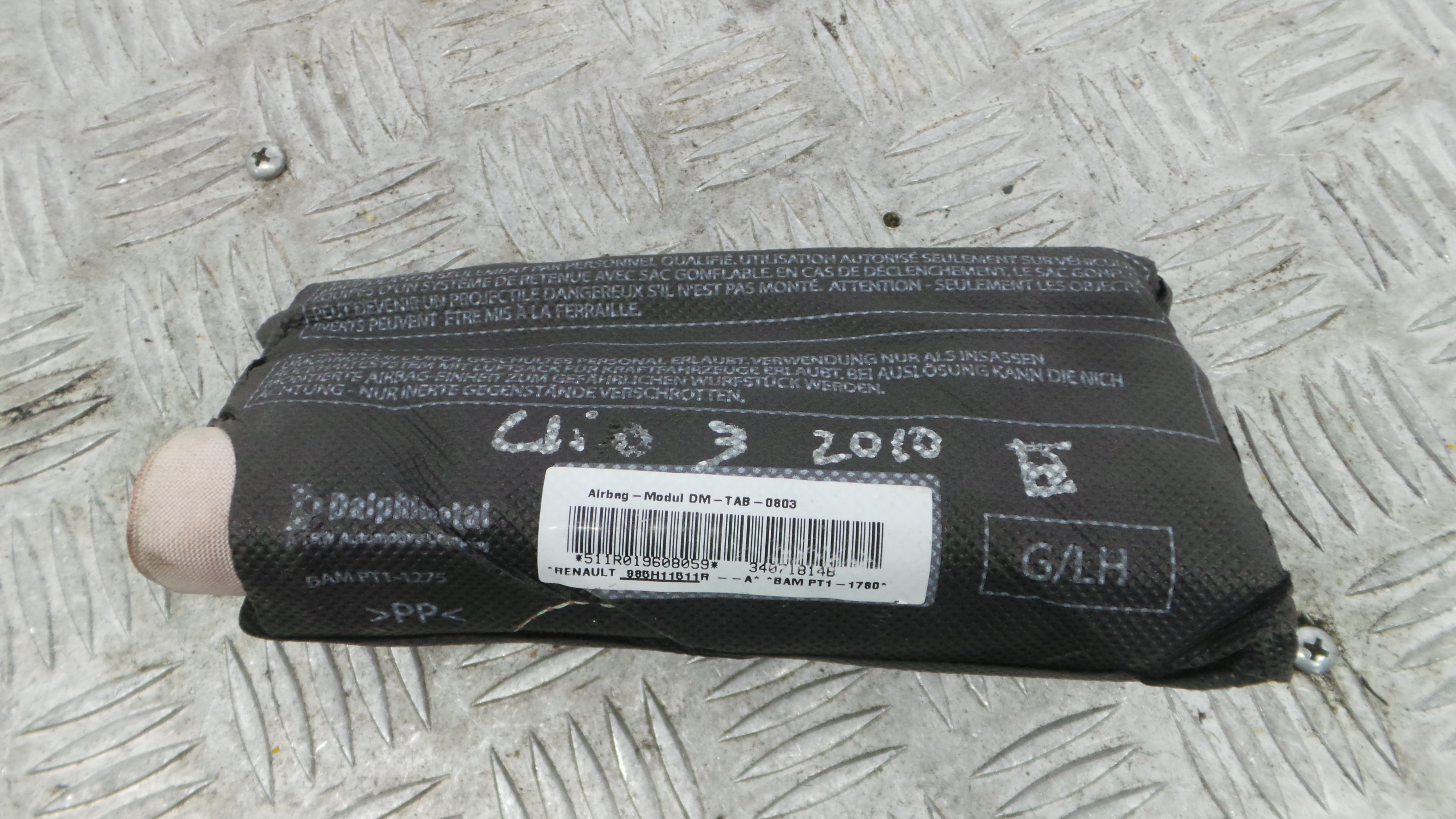 Airbag Banco Esq 985H11511R - RENAULT CLIO III (BR0/1, CR0/1)-37820179