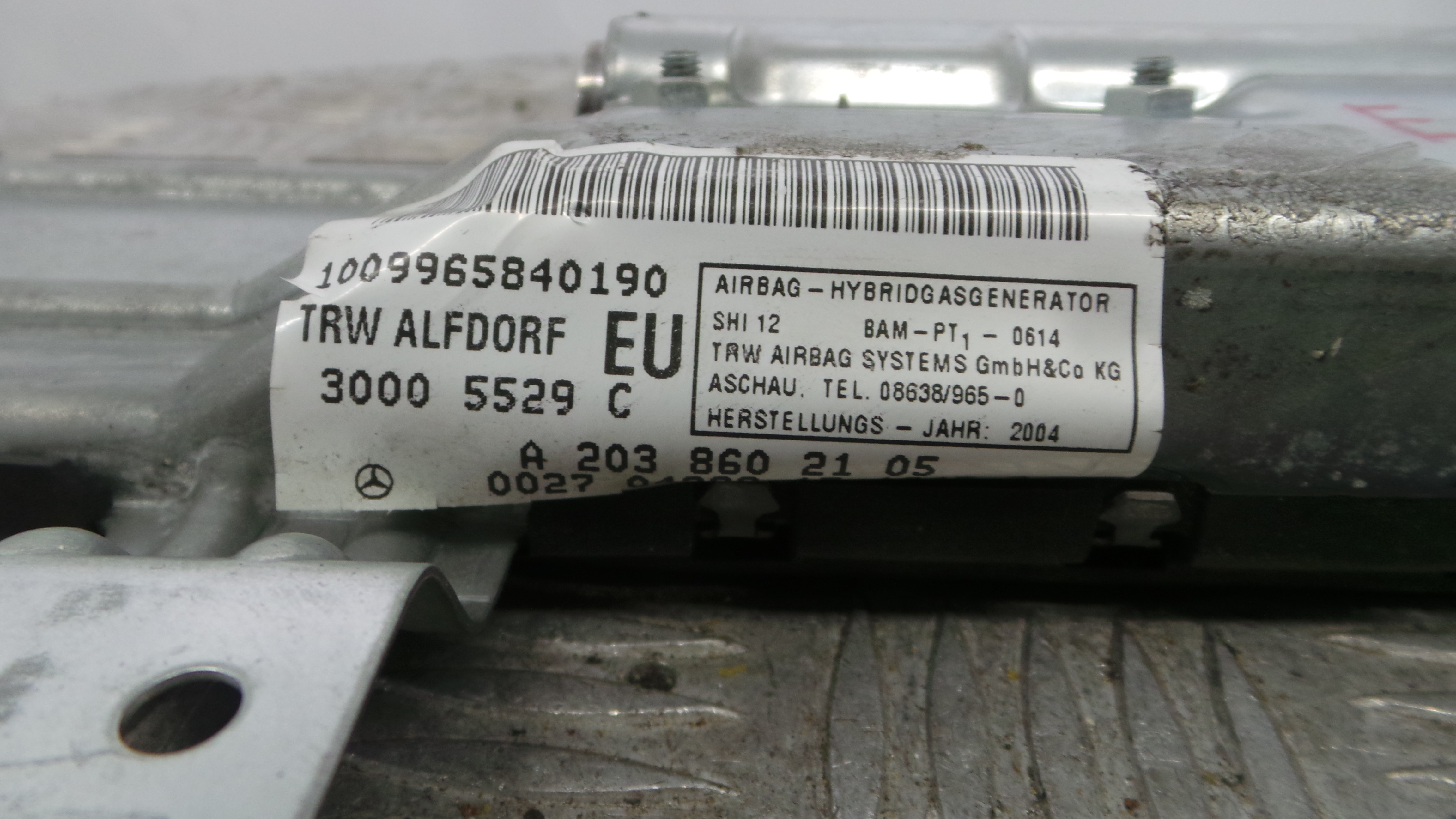 Airbag Banco Esq A2038602105 - MERCEDES-BENZ C-CLASS Coupé (CL203), C-CLASS Coupe Sport (CL203), C--37820205