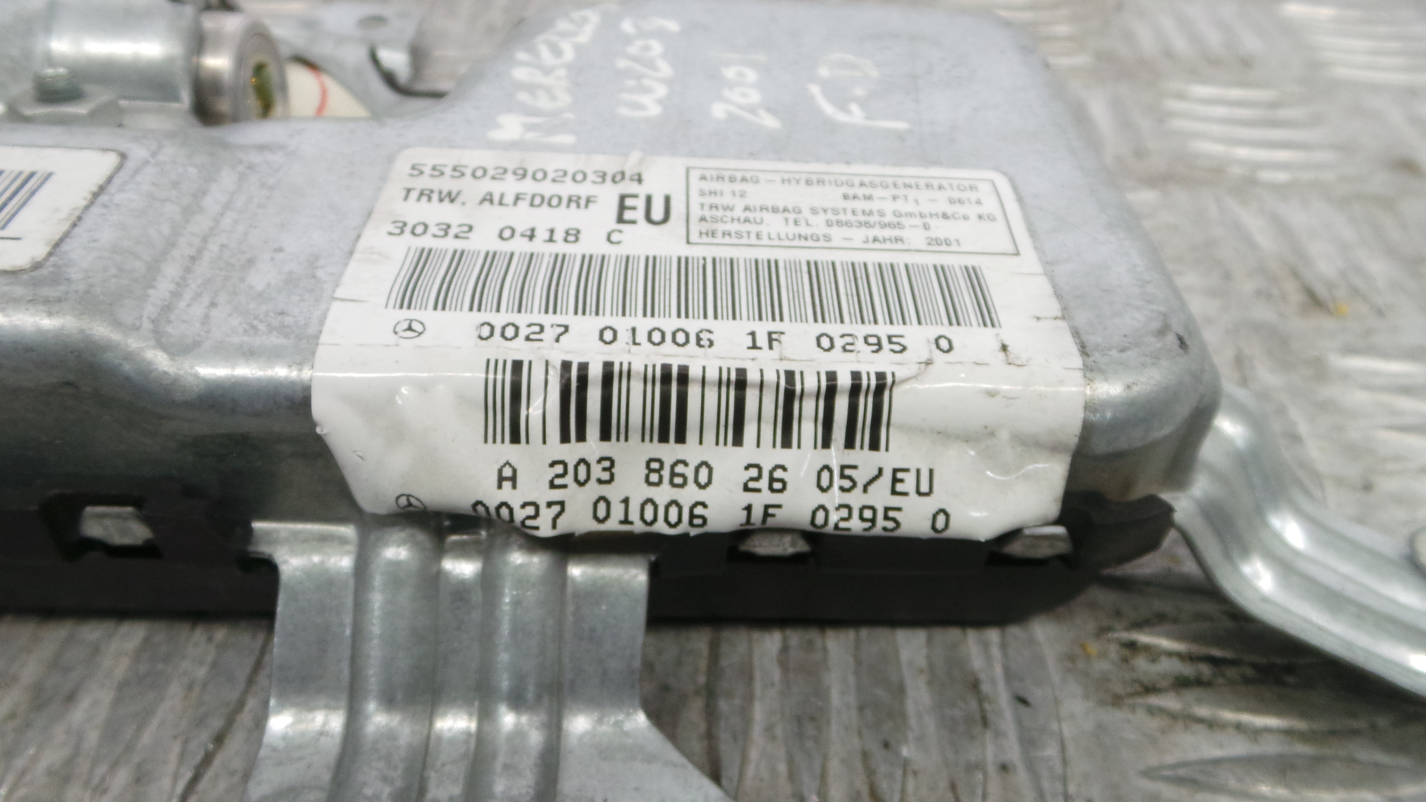 Airbag Banco Dto A2038602605 - MERCEDES-BENZ C-CLASS (W203)-37820222