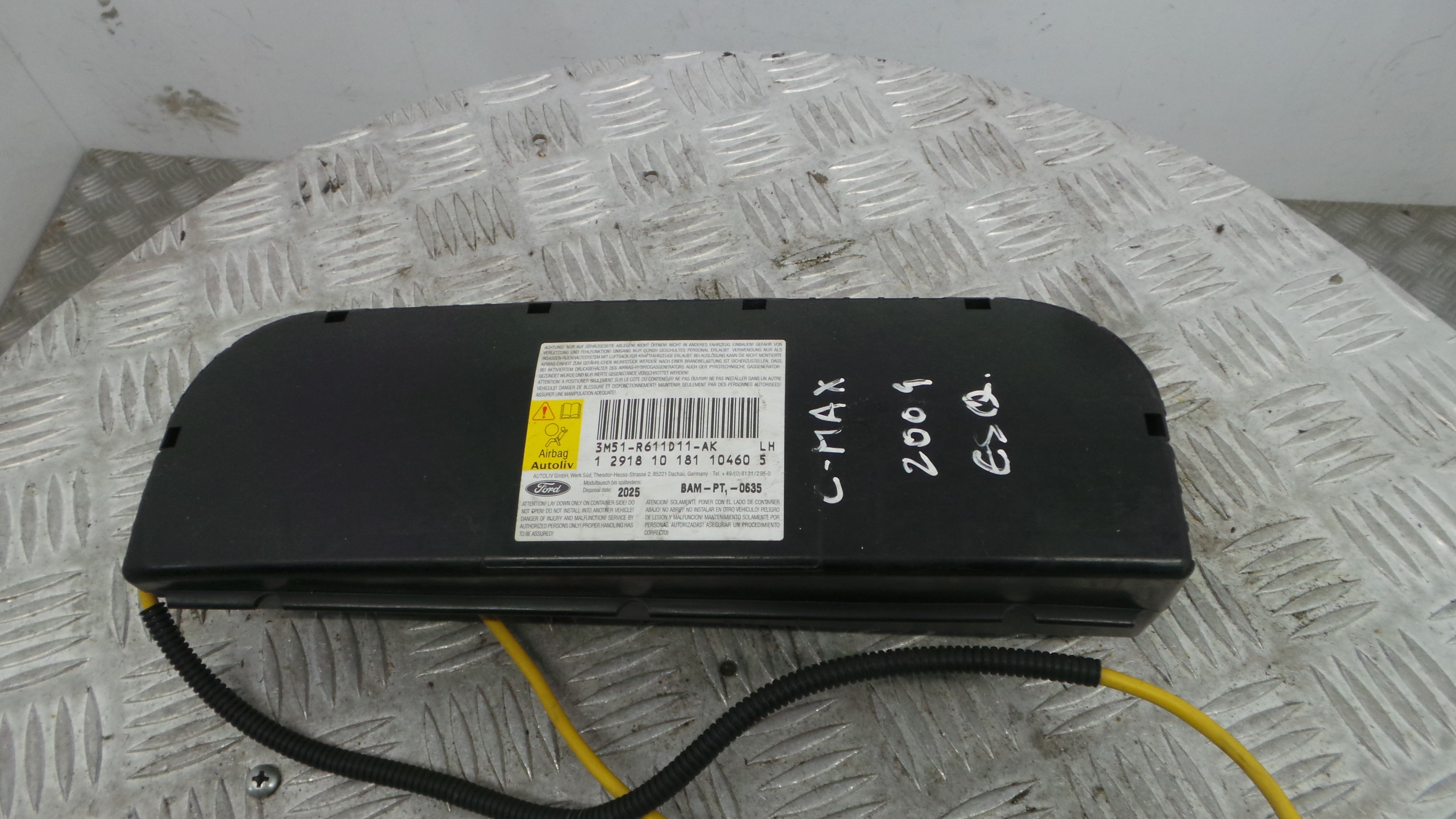 Airbag Banco Esq 3M51-R611D11-AK - FORD C-MAX (DM2)-37820655 Airbag Banco Esq 3M51-R611D11-AK - FORD C-MAX (DM2)-37820655