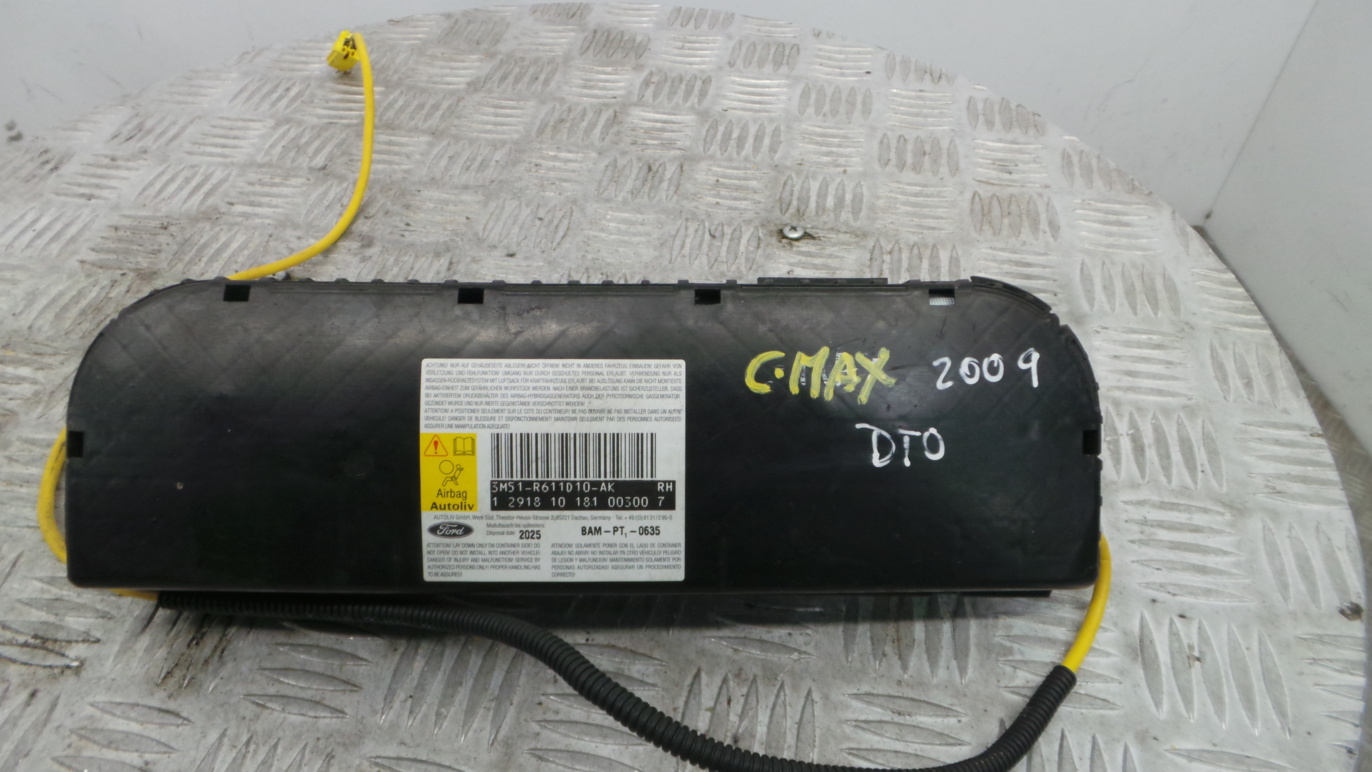 Airbag Banco Dto 3M51-R611D10-AK - FORD C-MAX (DM2)-37820748 Airbag Banco Dto 3M51-R611D10-AK - FORD C-MAX (DM2)-37820748