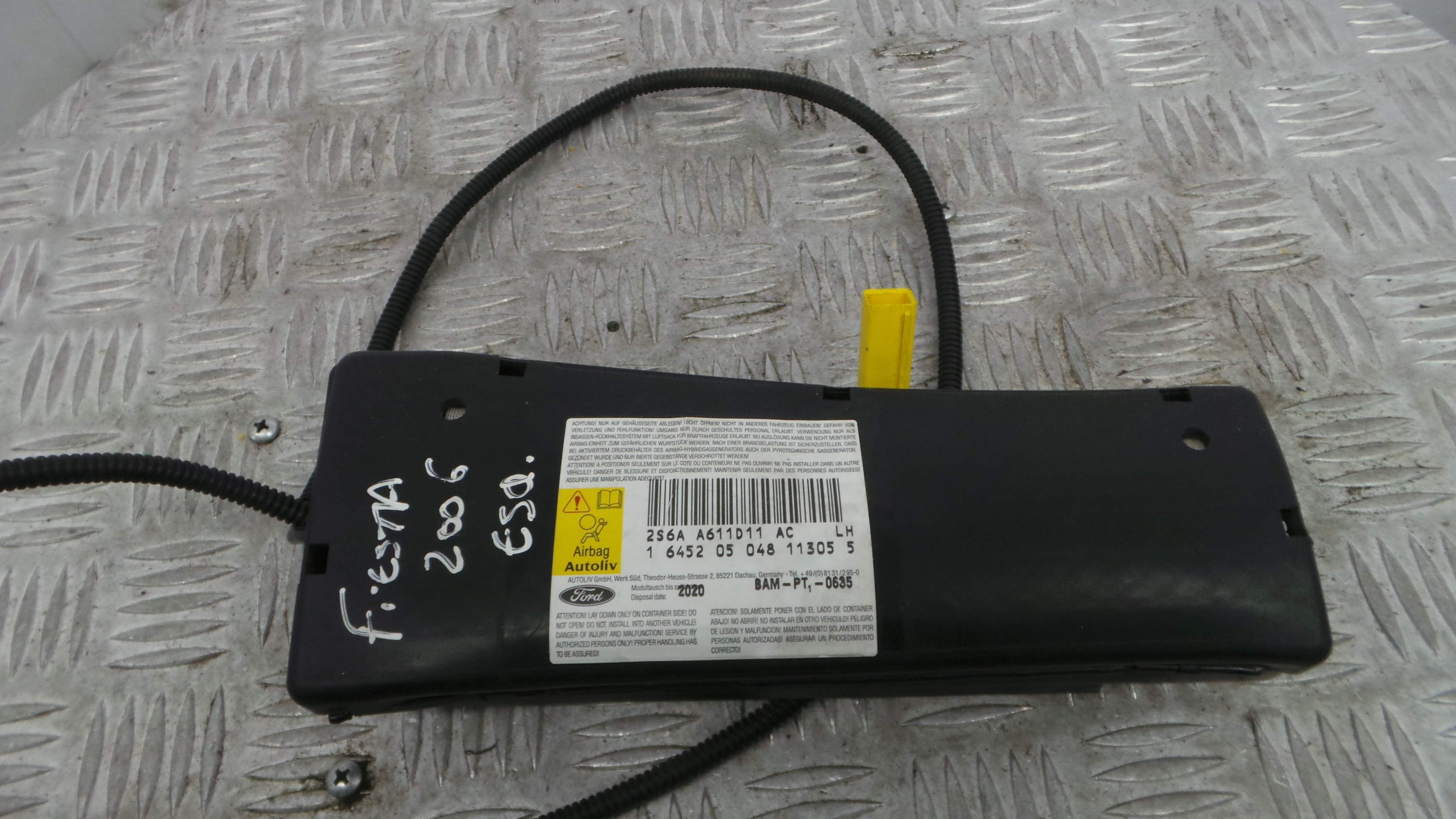 Airbag Banco Esq 2S6A-A611D11-AC - FORD FIESTA V (JH_, JD_)-37820781 Airbag Banco Esq 2S6A-A611D11-AC - FORD FIESTA V (JH_, JD_)-37820781