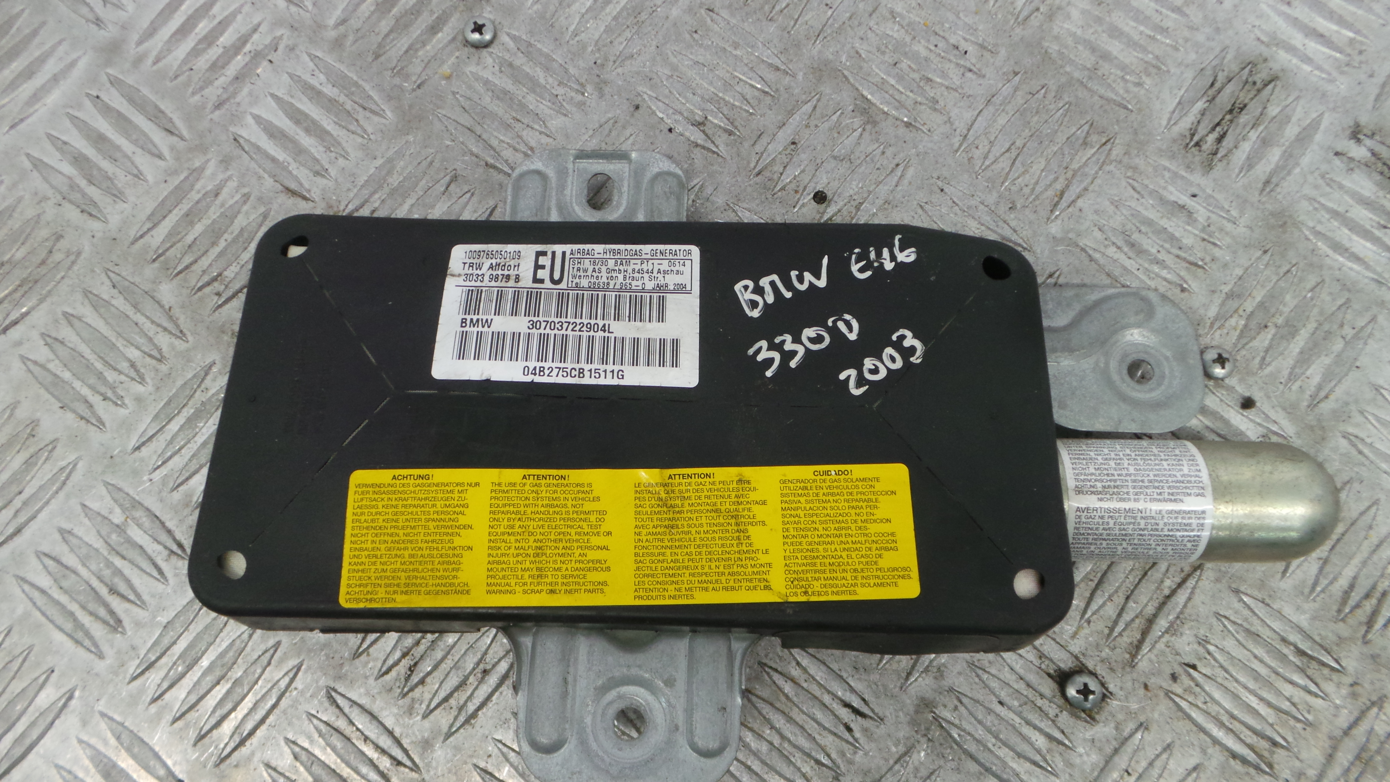 Airbag Banco Esq 10.09-765050109 - BMW 3 (E46)-37820865 Airbag Banco Esq 10.09-765050109 - BMW 3 (E46)-37820865