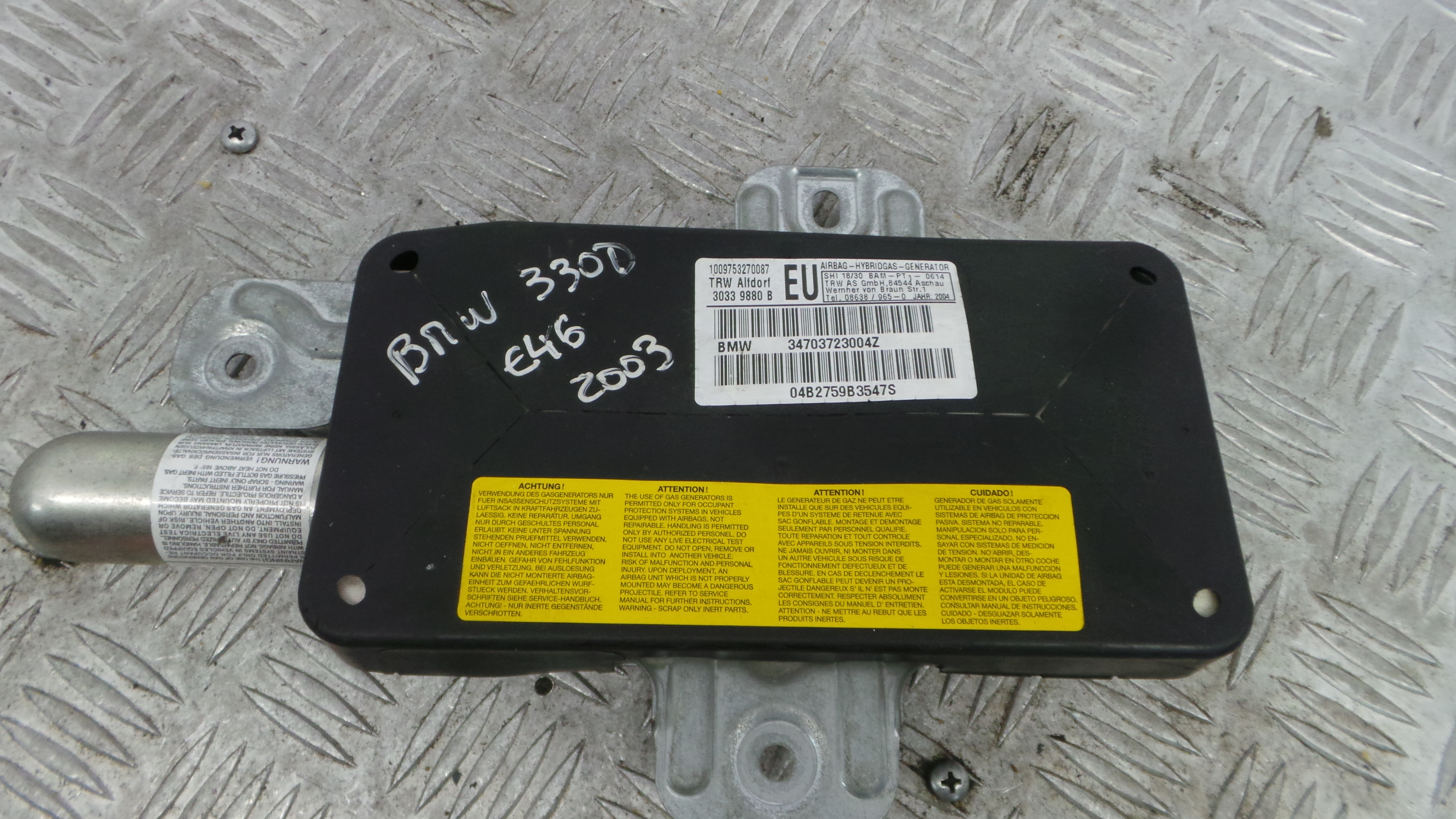 Airbag Banco Dto 10.09-753270087 – BMW 3 (E46) Airbag Banco Dto 10.09-753270087 – BMW 3 (E46)