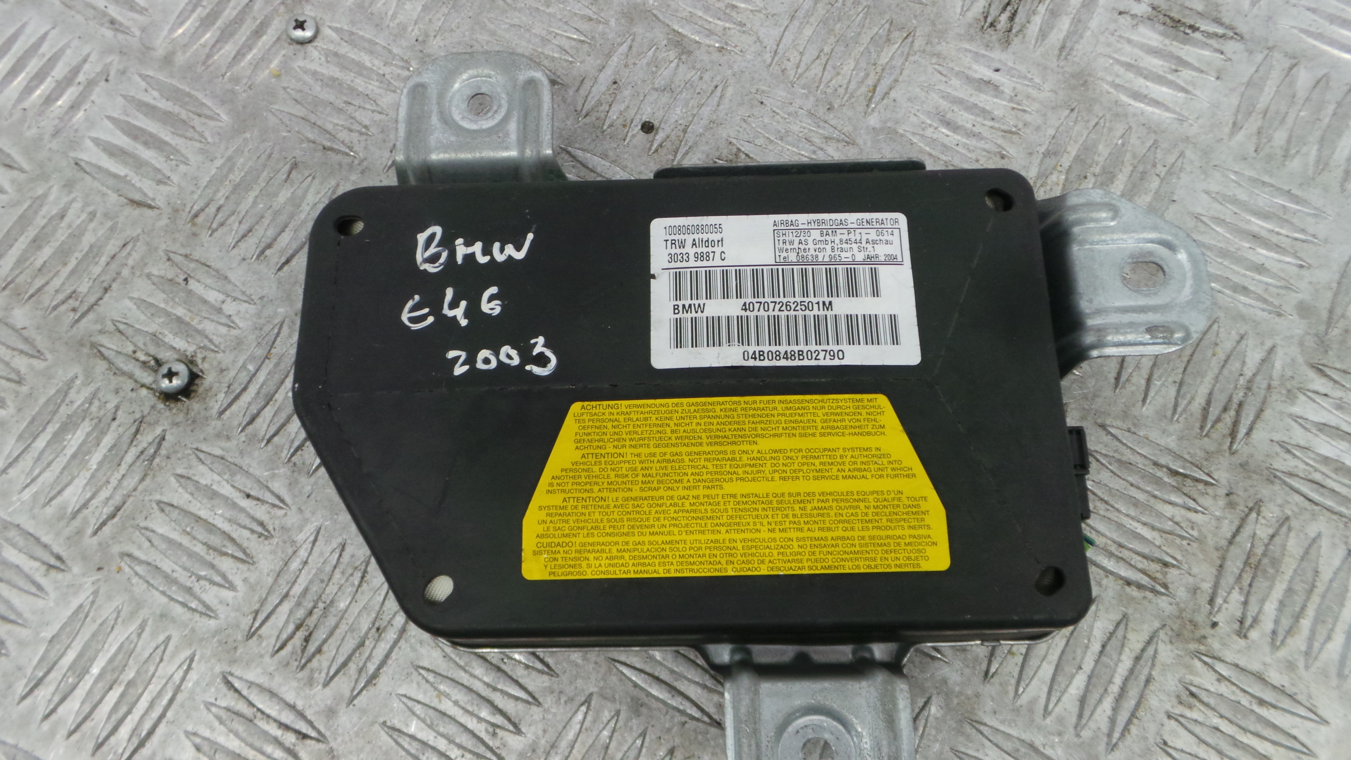 Airbag Banco Esq 10.08-060880055 - BMW 3 (E46)-37820883 Airbag Banco Esq 10.08-060880055 - BMW 3 (E46)-37820883