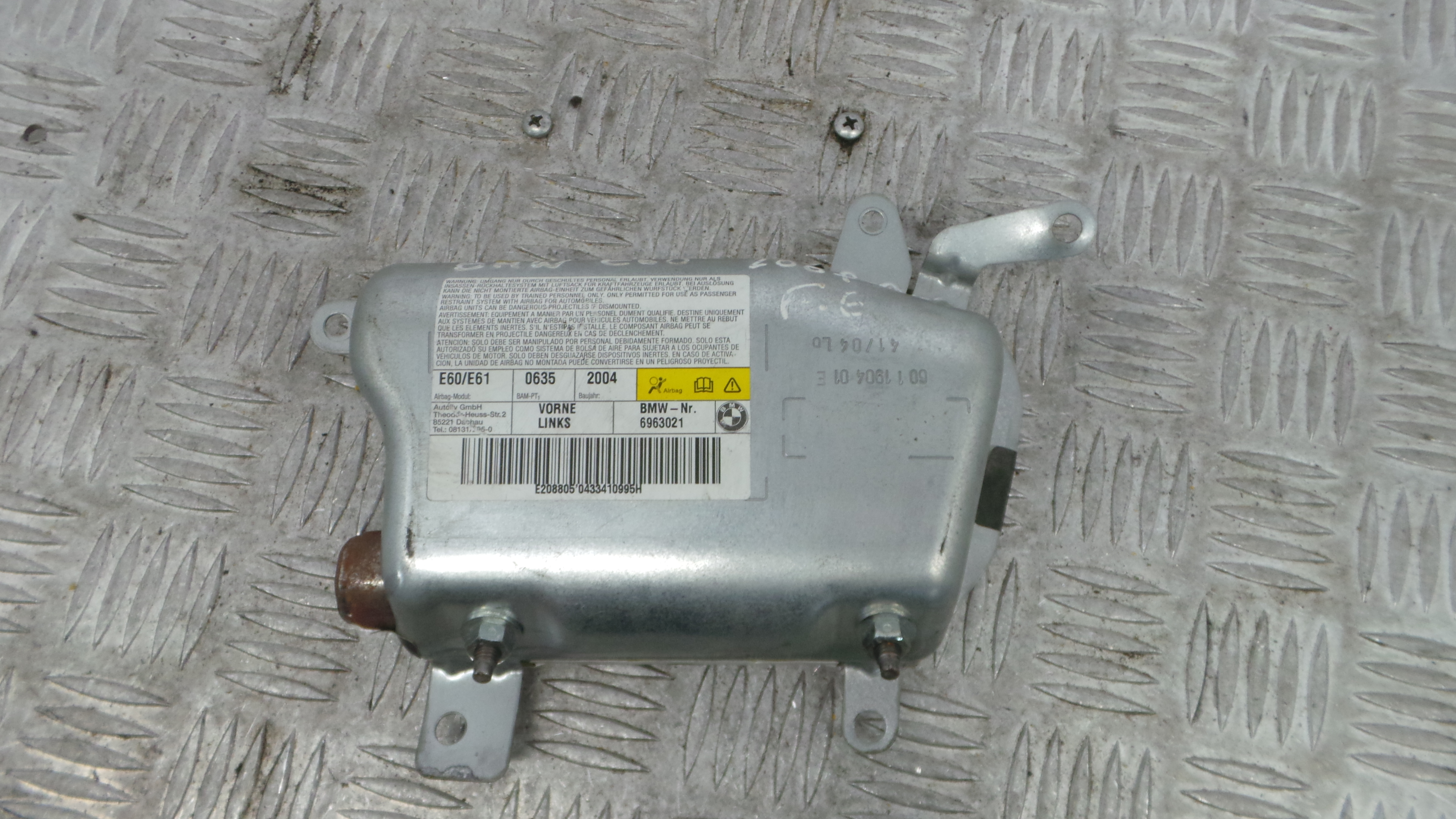Airbag Banco Esq 6963021 - BMW 5 (E60)-37820895 Airbag Banco Esq 6963021 - BMW 5 (E60)-37820895