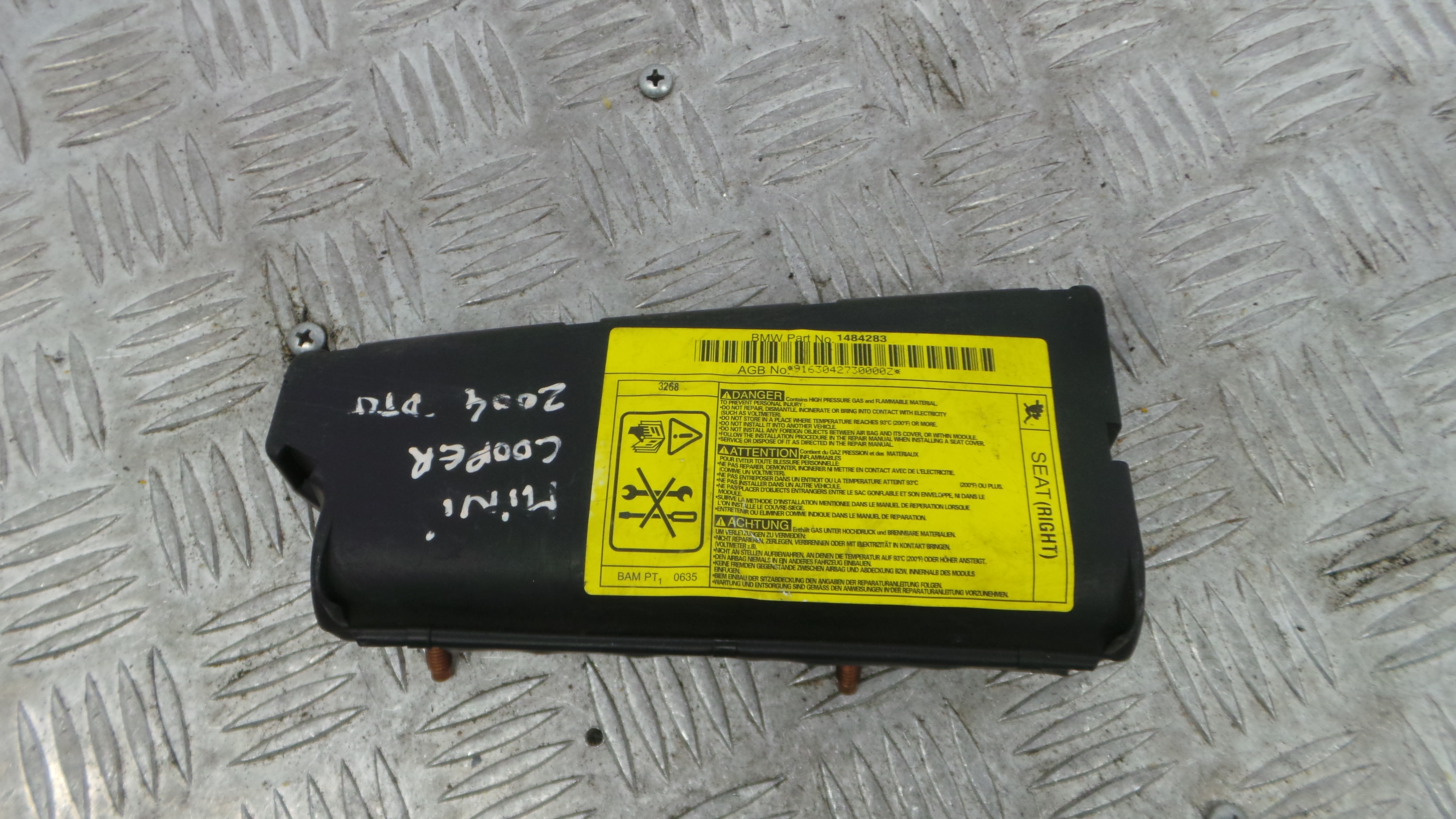 Airbag Banco Dto 1484283 - MINI MINI (R50, R53)-37820898 Airbag Banco Dto 1484283 - MINI MINI (R50, R53)-37820898