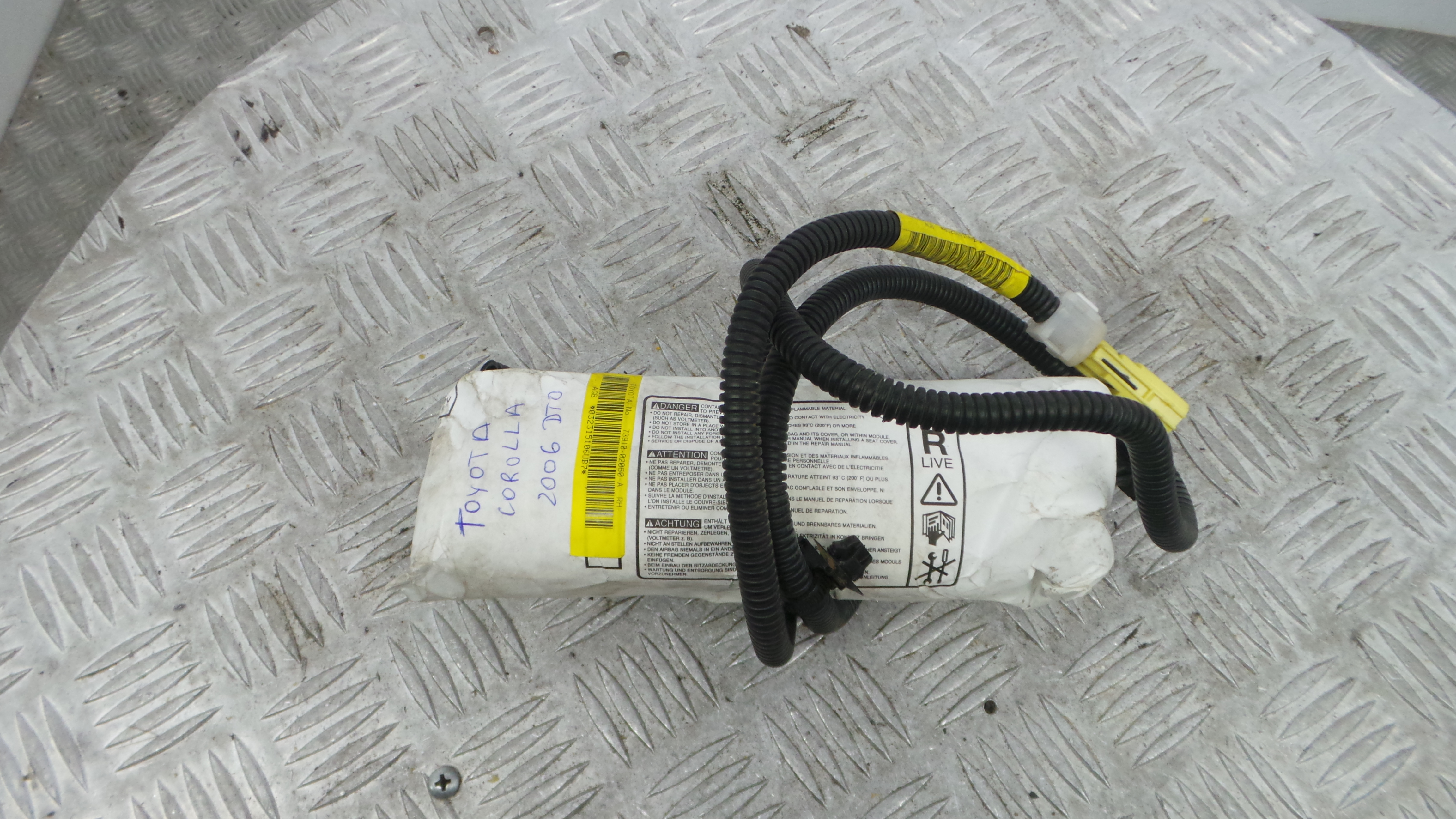 Airbag Banco Dto 73910-02060-A - TOYOTA COROLLA (_E12_), COROLLA / ALLEX (_E12_)-37820920 Airbag Banco Dto 73910-02060-A - TOYOTA COROLLA (_E12_), COROLLA / ALLEX (_E12_)-37820920