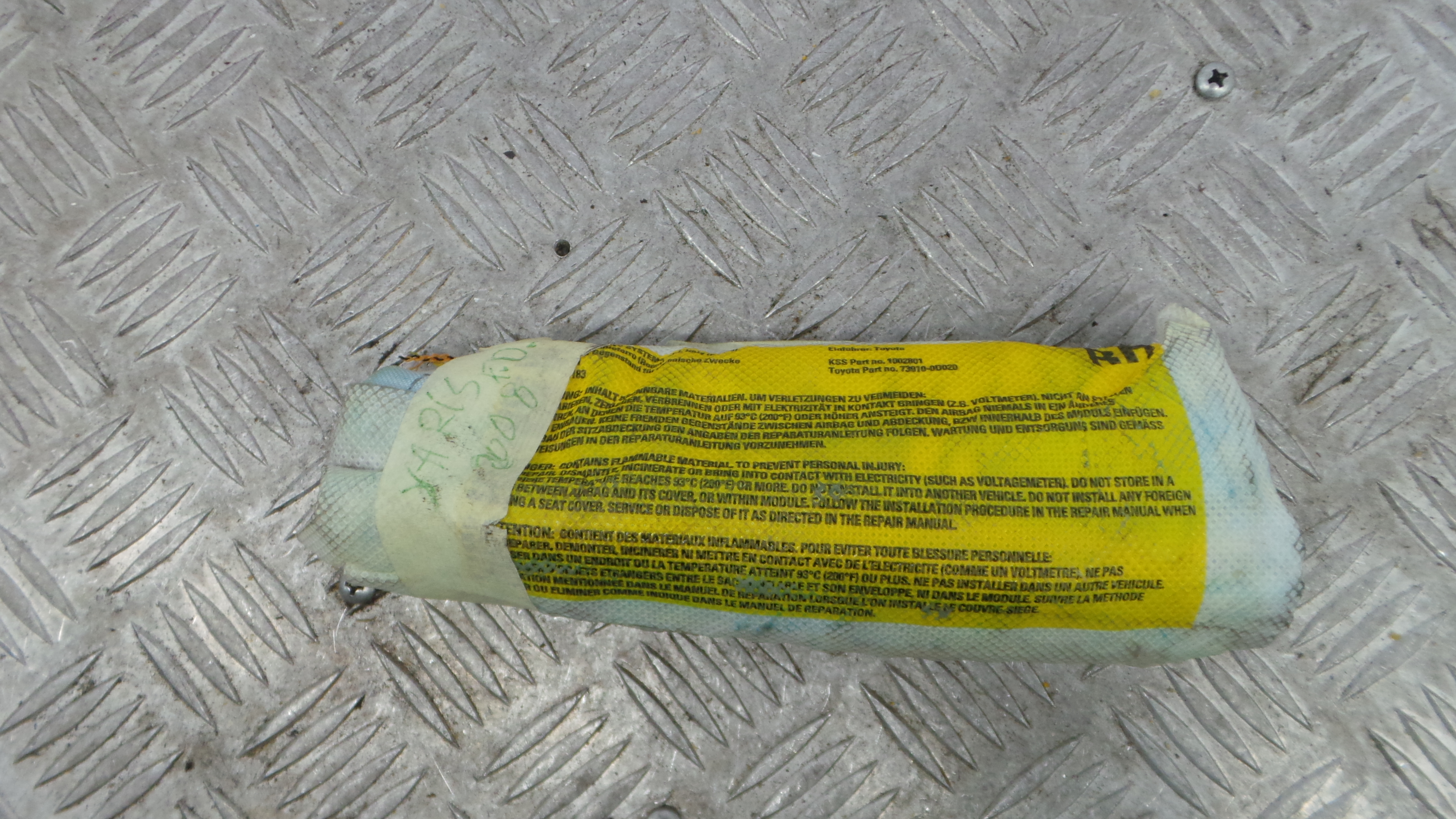 Airbag Banco Dto 73910-0D020 - TOYOTA YARIS (_P9_), YARIS/VITZ (_P9_)-37820927 Airbag Banco Dto 73910-0D020 - TOYOTA YARIS (_P9_), YARIS/VITZ (_P9_)-37820927