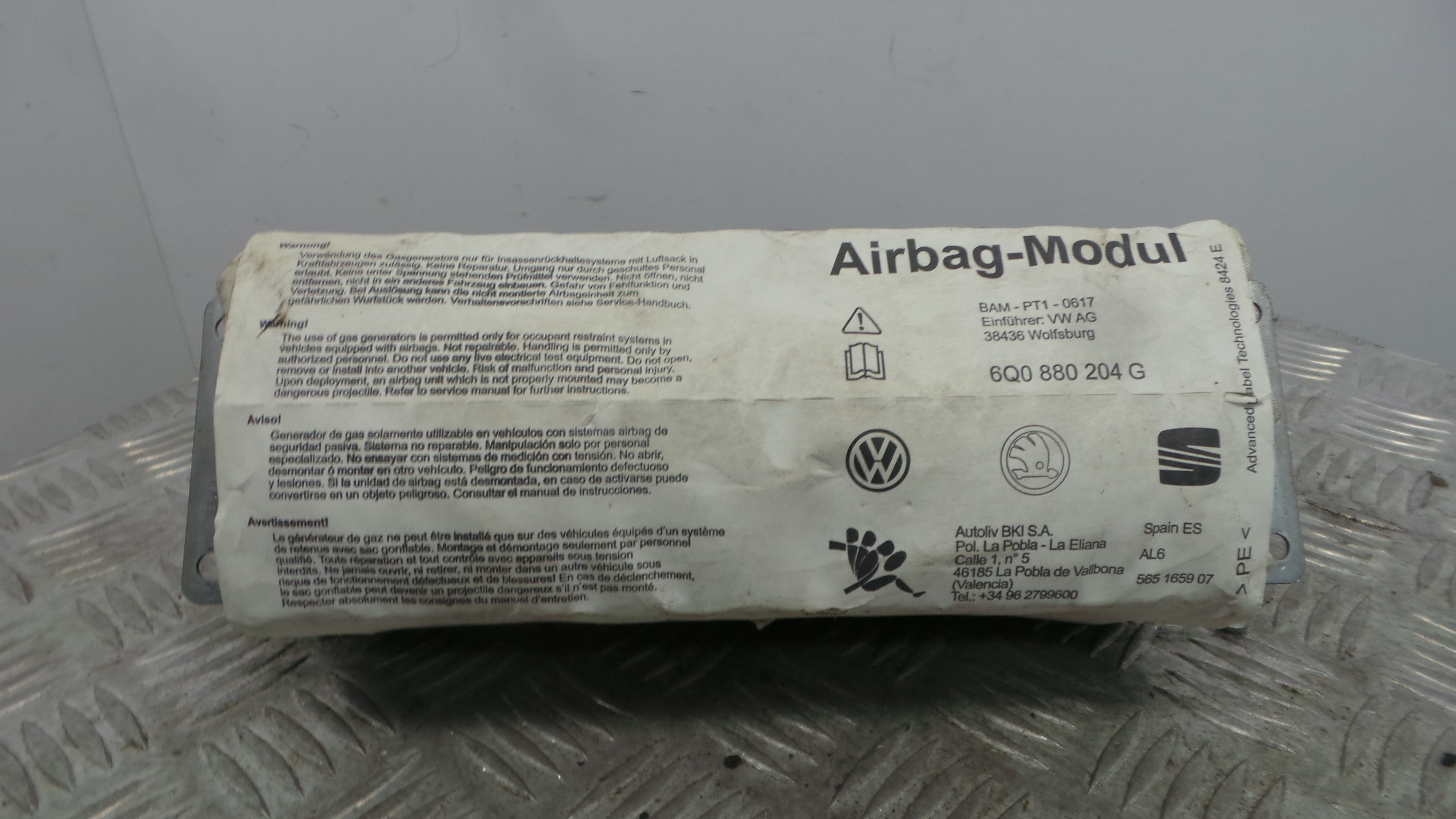 Airbag Passageiro 6Q0880204G - VW POLO (9N_, 9A_)-37825607 Airbag Passageiro 6Q0880204G - VW POLO (9N_, 9A_)-37825607