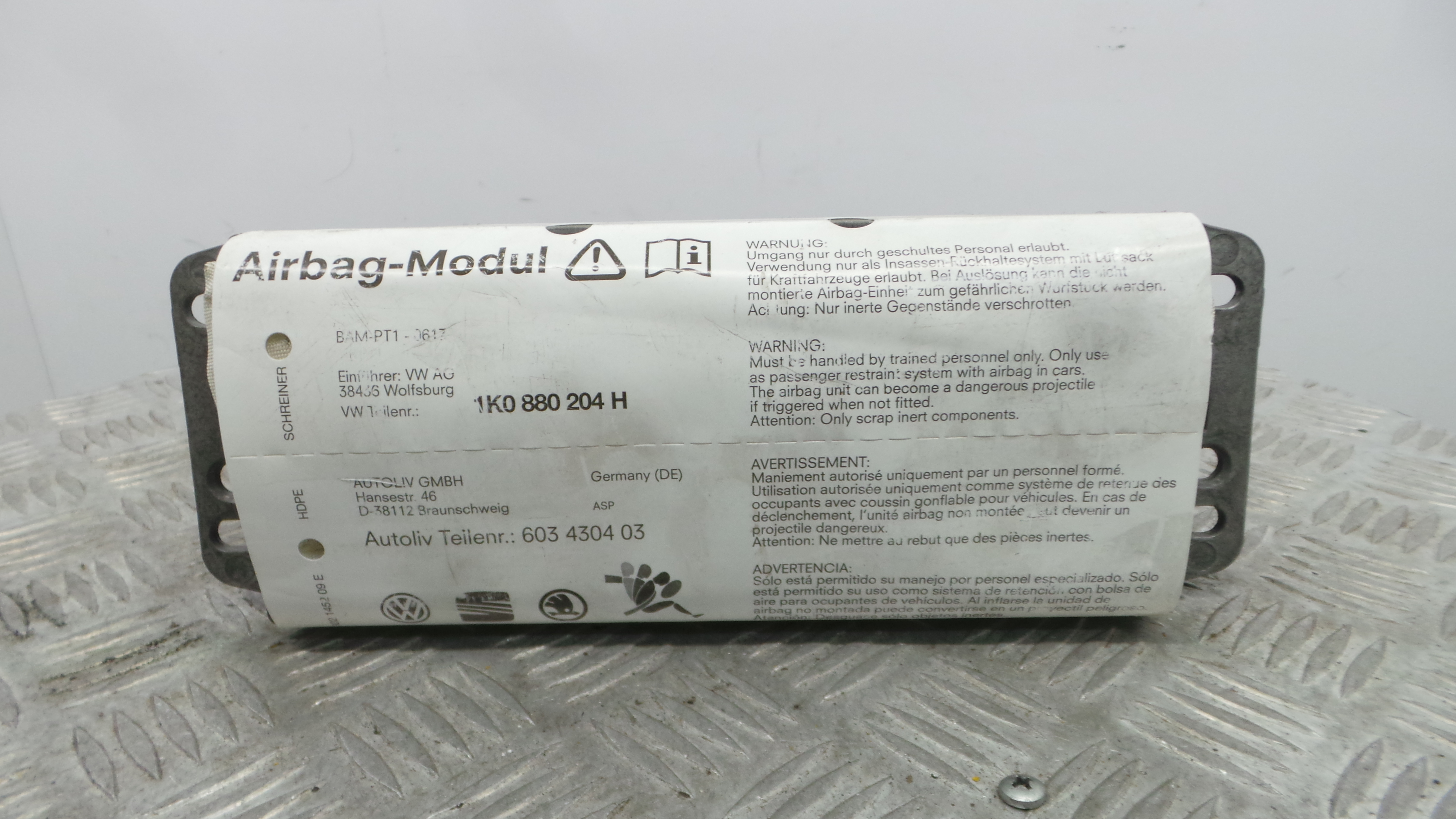 Airbag Passageiro 1K0880204H - VW GOLF V (1K1)-37825610 Airbag Passageiro 1K0880204H - VW GOLF V (1K1)-37825610