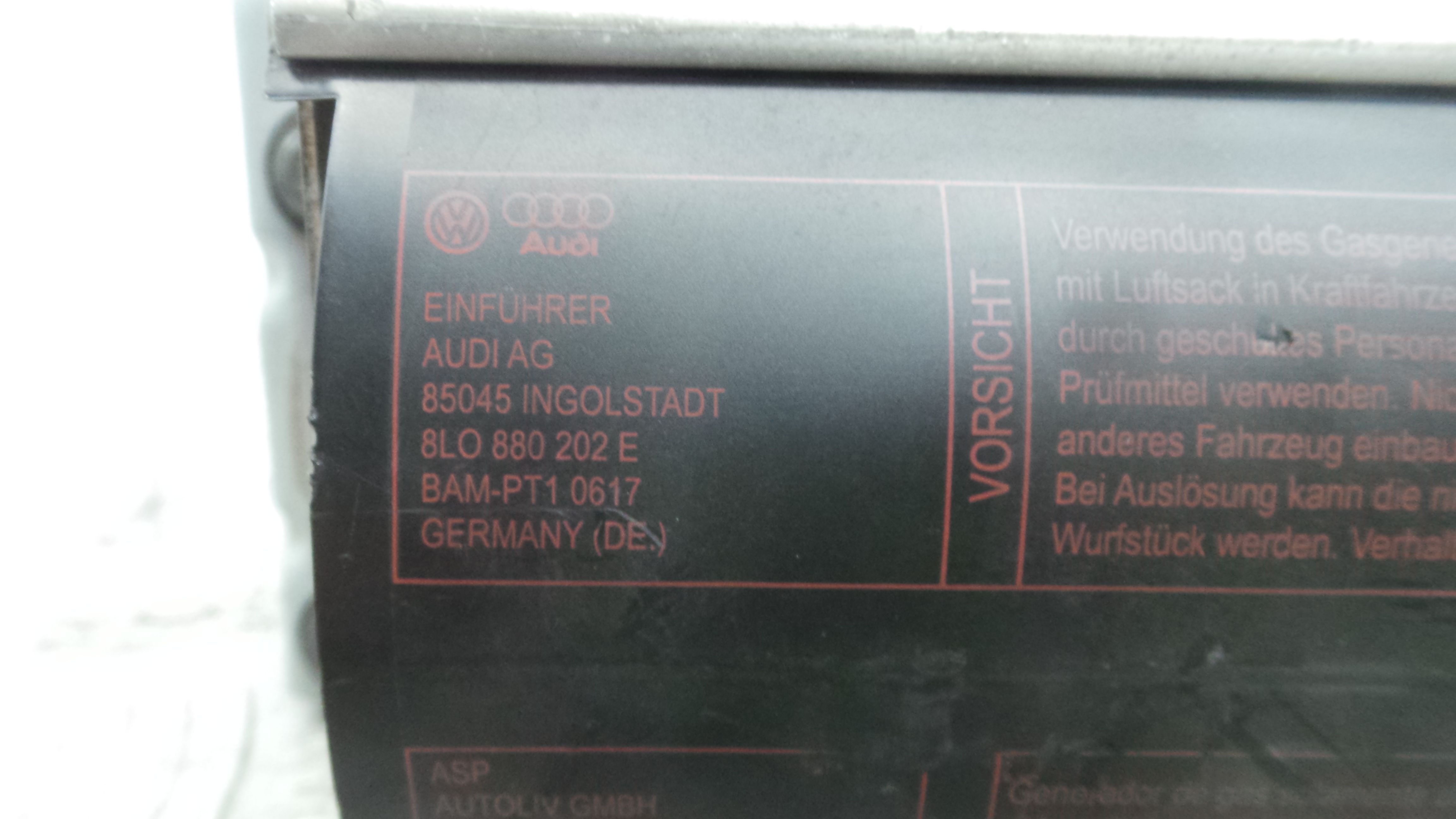 Airbag Passageiro 8L0880202E - AUDI A3 (8L1)-37825624