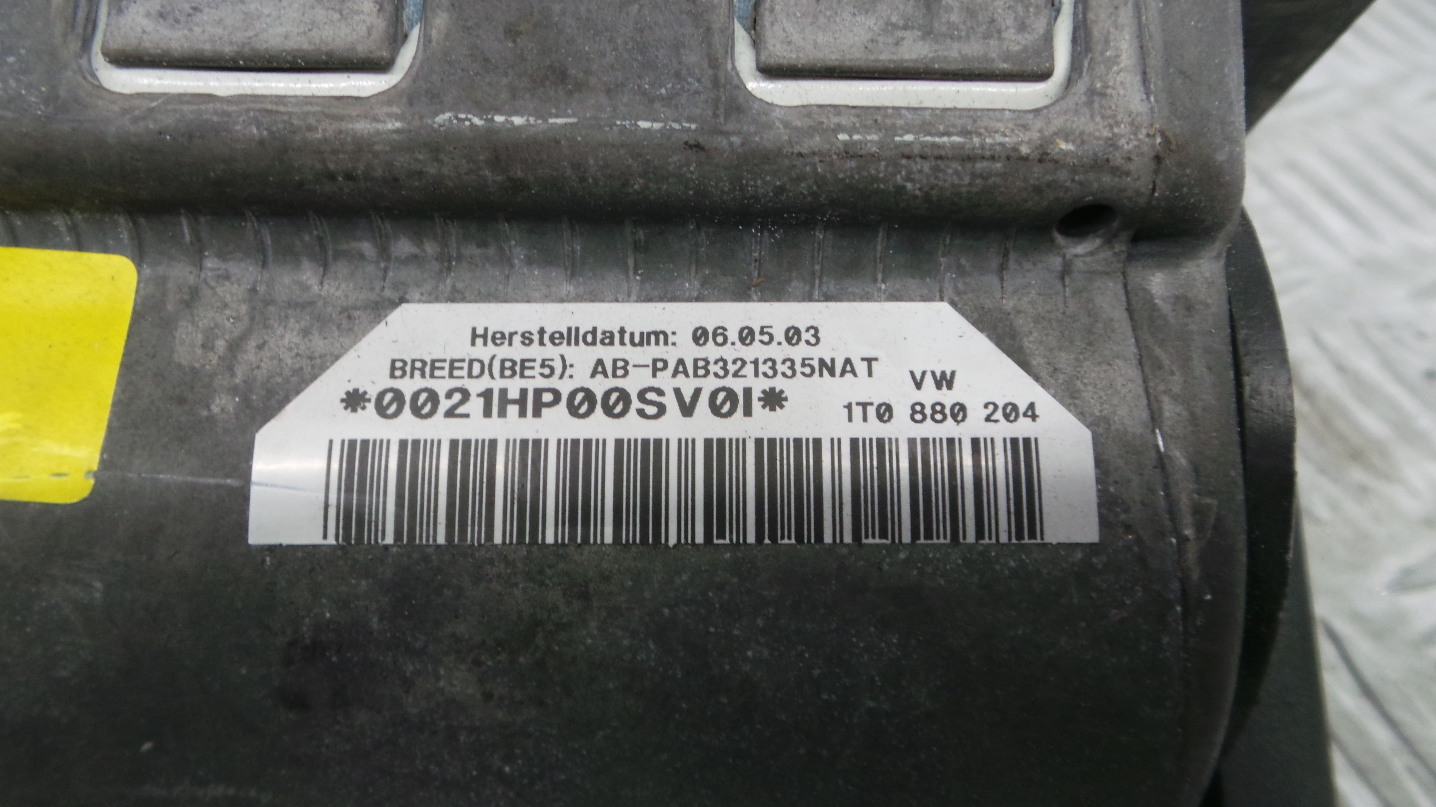 Airbag Passageiro 1T0880204 - VW TOURAN (1T1, 1T2)-37825681