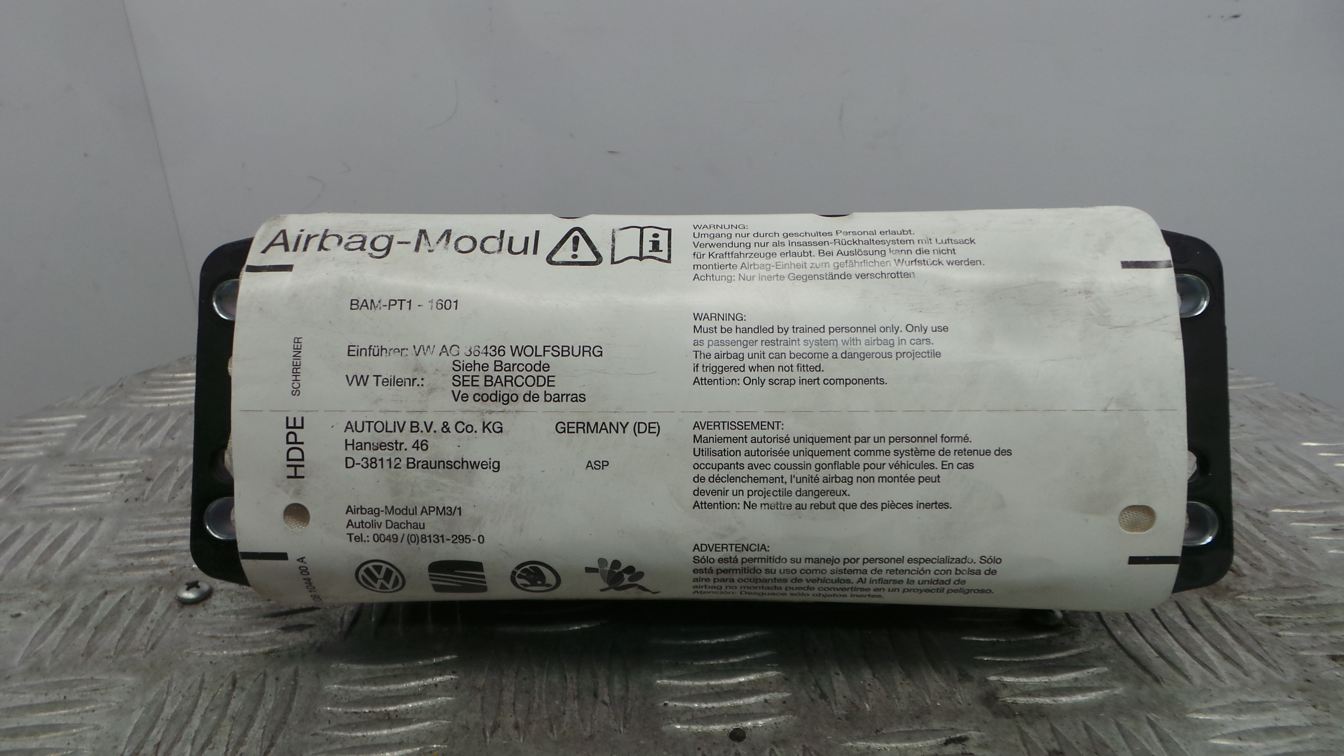 Airbag Passageiro 1K0880204L - VW GOLF V (1K1)-37825687 Airbag Passageiro 1K0880204L - VW GOLF V (1K1)-37825687