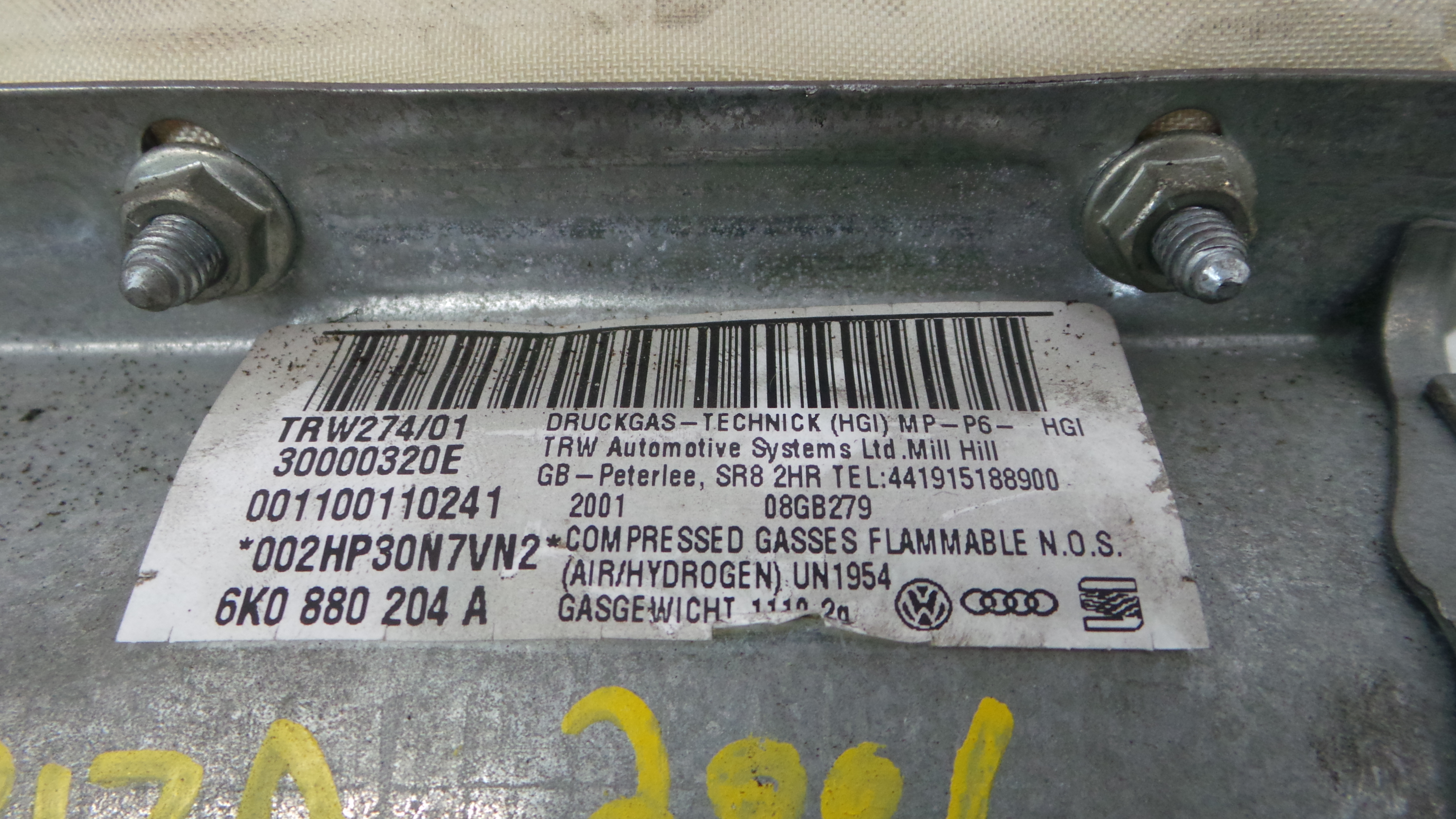 Airbag Passageiro 6K0880204A - SEAT IBIZA II (6K1), IBIZA Mk II (6K1)-37825693