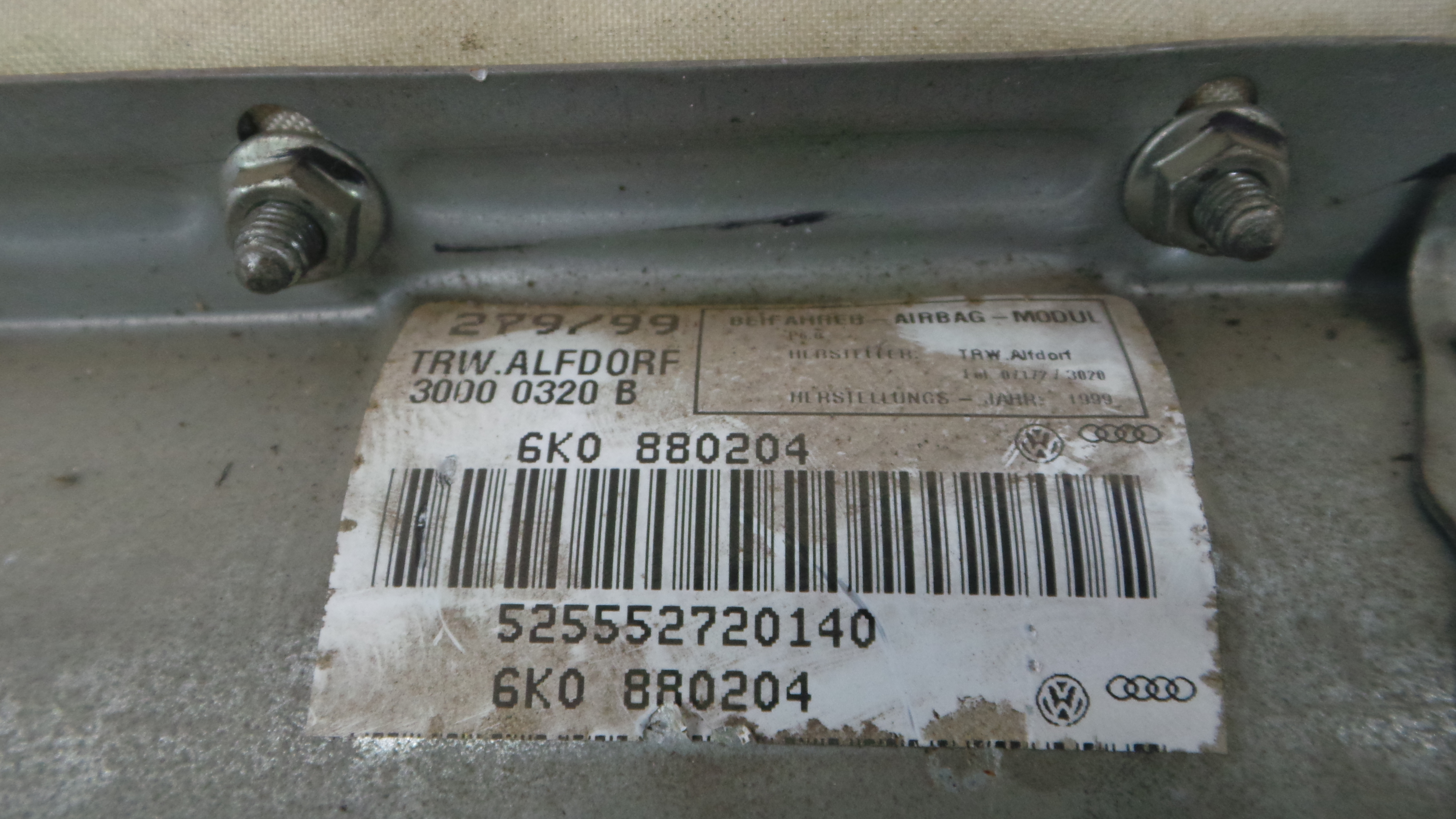 Airbag Passageiro 6K0880204 - SEAT IBIZA III (6L1), IBIZA Mk III (6L1)-37825705