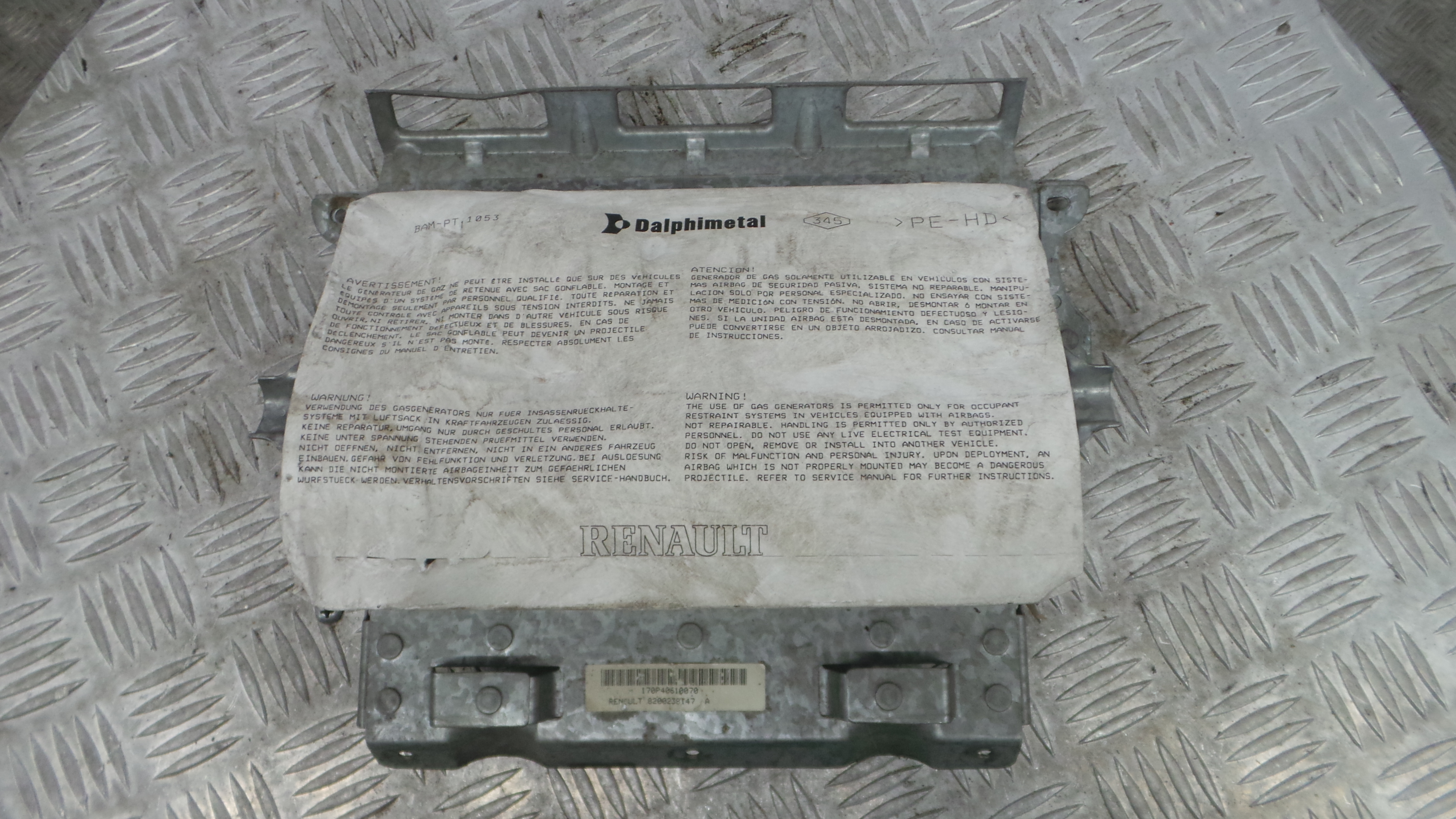 Airbag Passageiro 8200238147A - RENAULT CLIO II (BB_, CB_), CLIO Mk II (BB_, CB_)-37825790