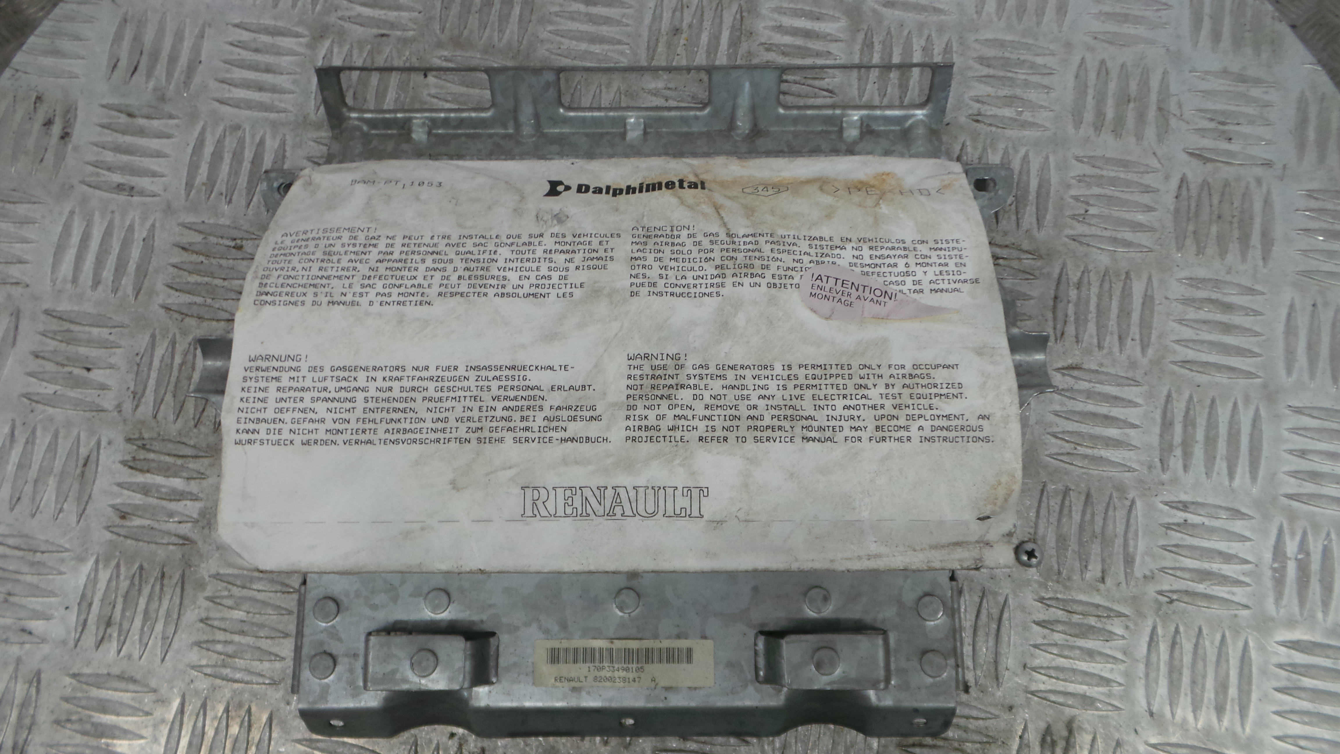 Airbag Passageiro 8200238147A - RENAULT CLIO II (BB_, CB_), CLIO Mk II (BB_, CB_)-37825793
