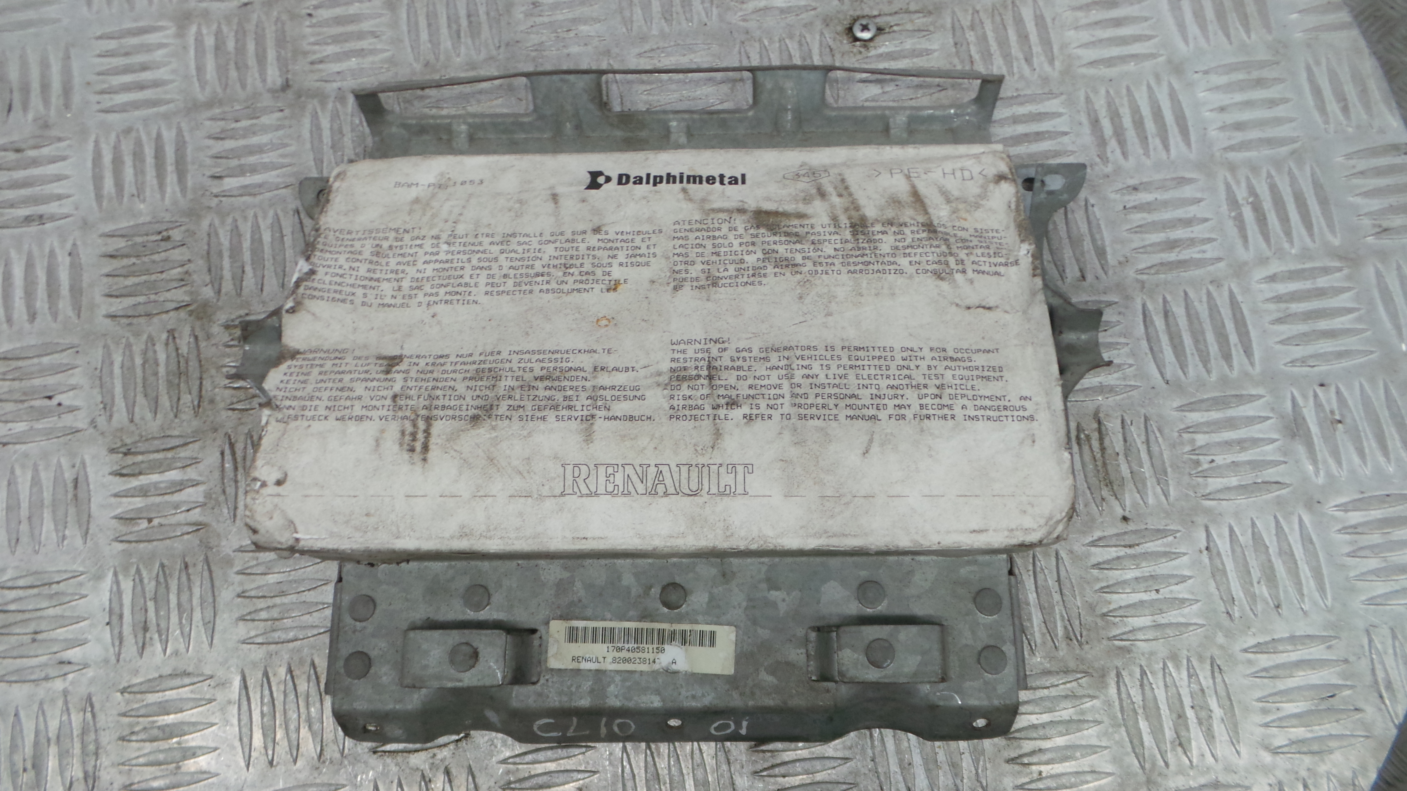 Airbag Passageiro 8200238147A - RENAULT CLIO II (BB_, CB_), CLIO Mk II (BB_, CB_)-37825829