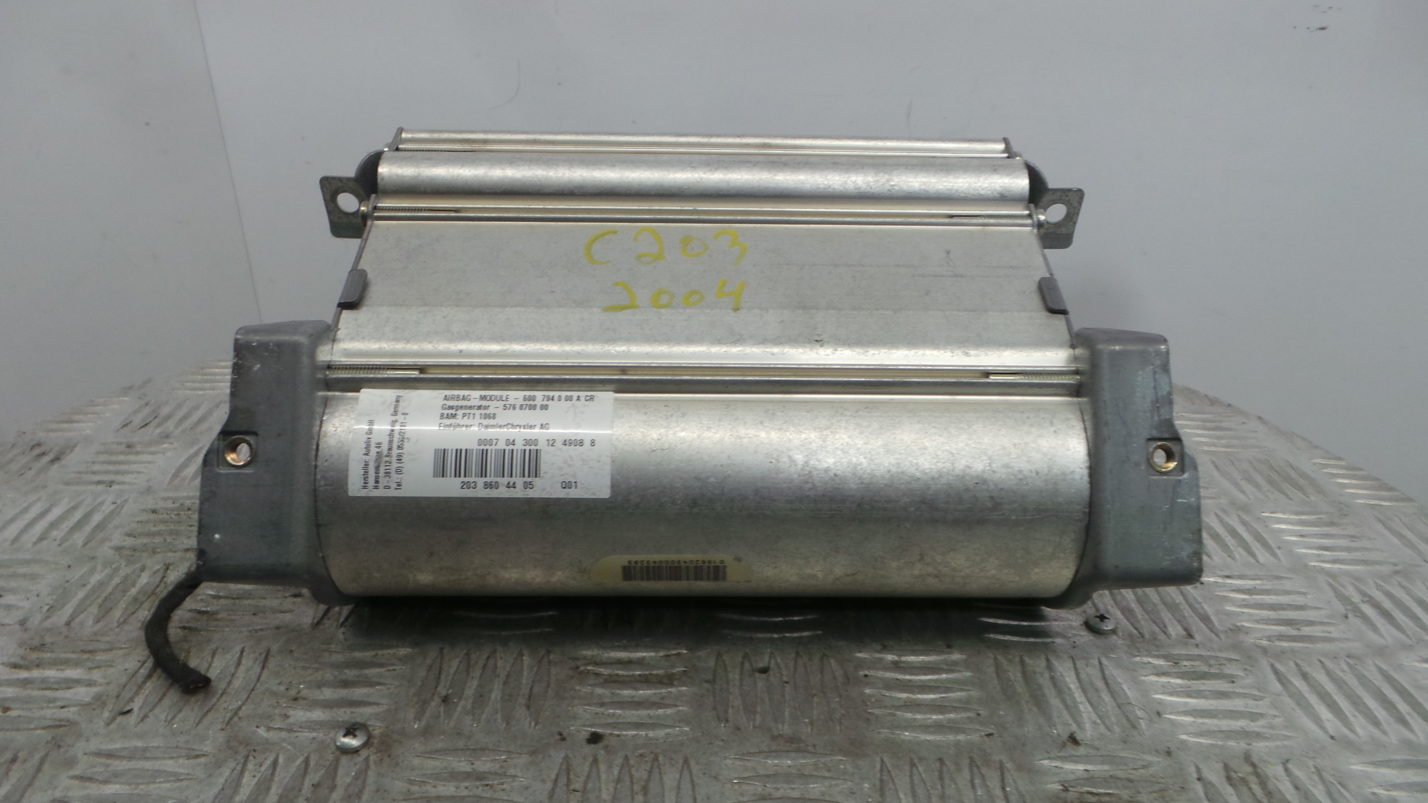 Airbag Passageiro 2038604405 - MERCEDES-BENZ C-CLASS Coupé (CL203), C-CLASS Coupe Sport (CL203), C--37829343