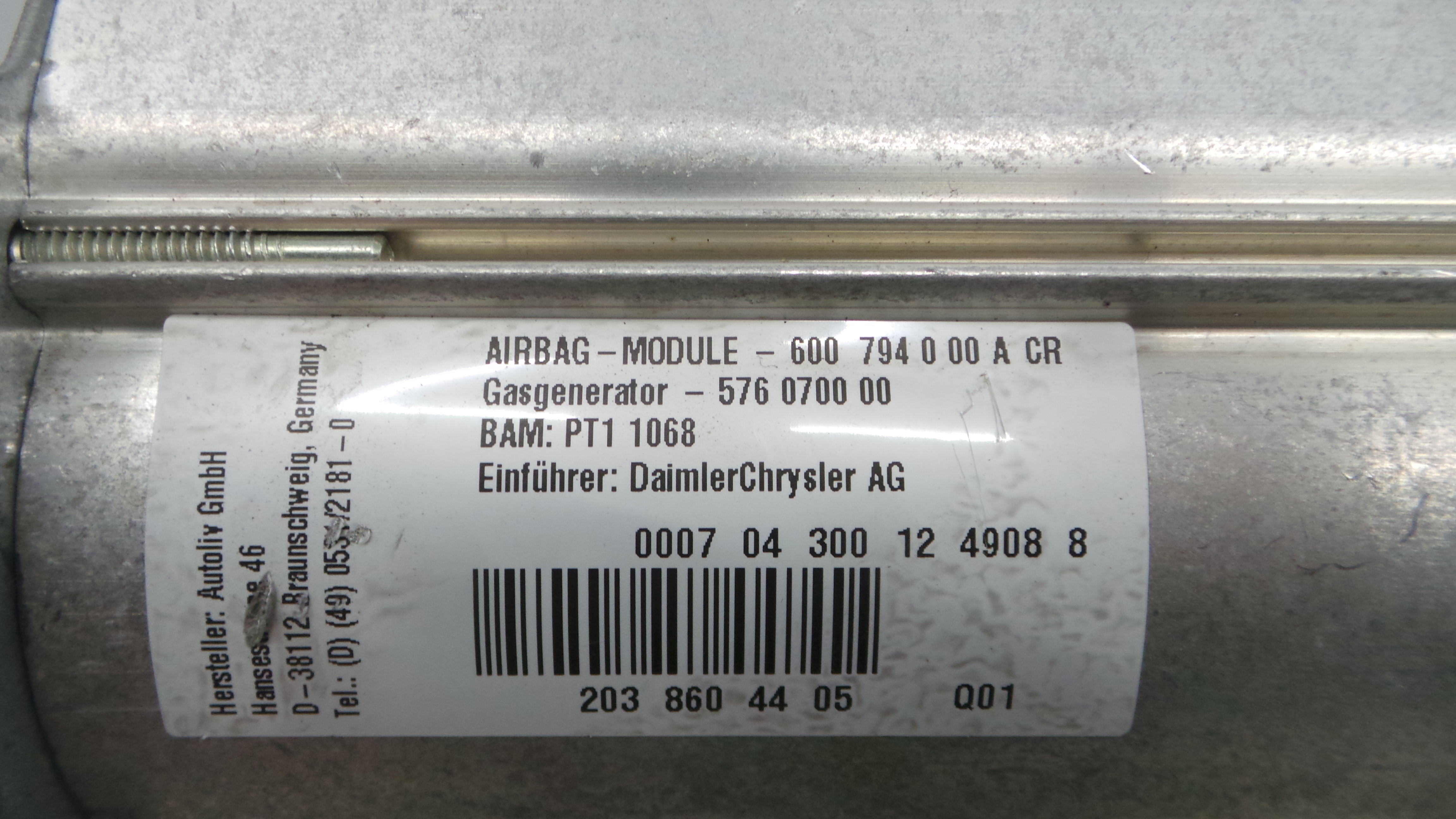 Airbag Passageiro 2038604405 - MERCEDES-BENZ C-CLASS Coupé (CL203), C-CLASS Coupe Sport (CL203), C--37829343